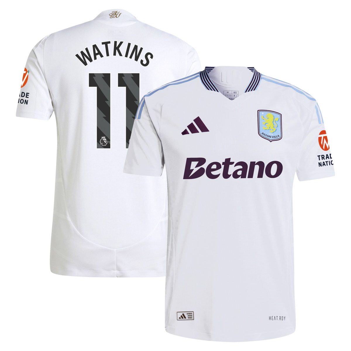 aston villa adidas away authentic shirt 2024-25 with watkins 11 printing Collection | Official Aston Villa Kits for Fans