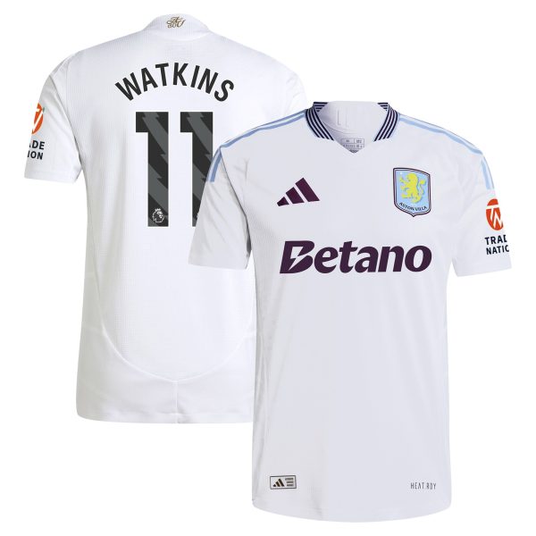 aston villa adidas away authentic shirt 2024-25 with watkins 11 printing Collection | Official Aston Villa Kits for Fans