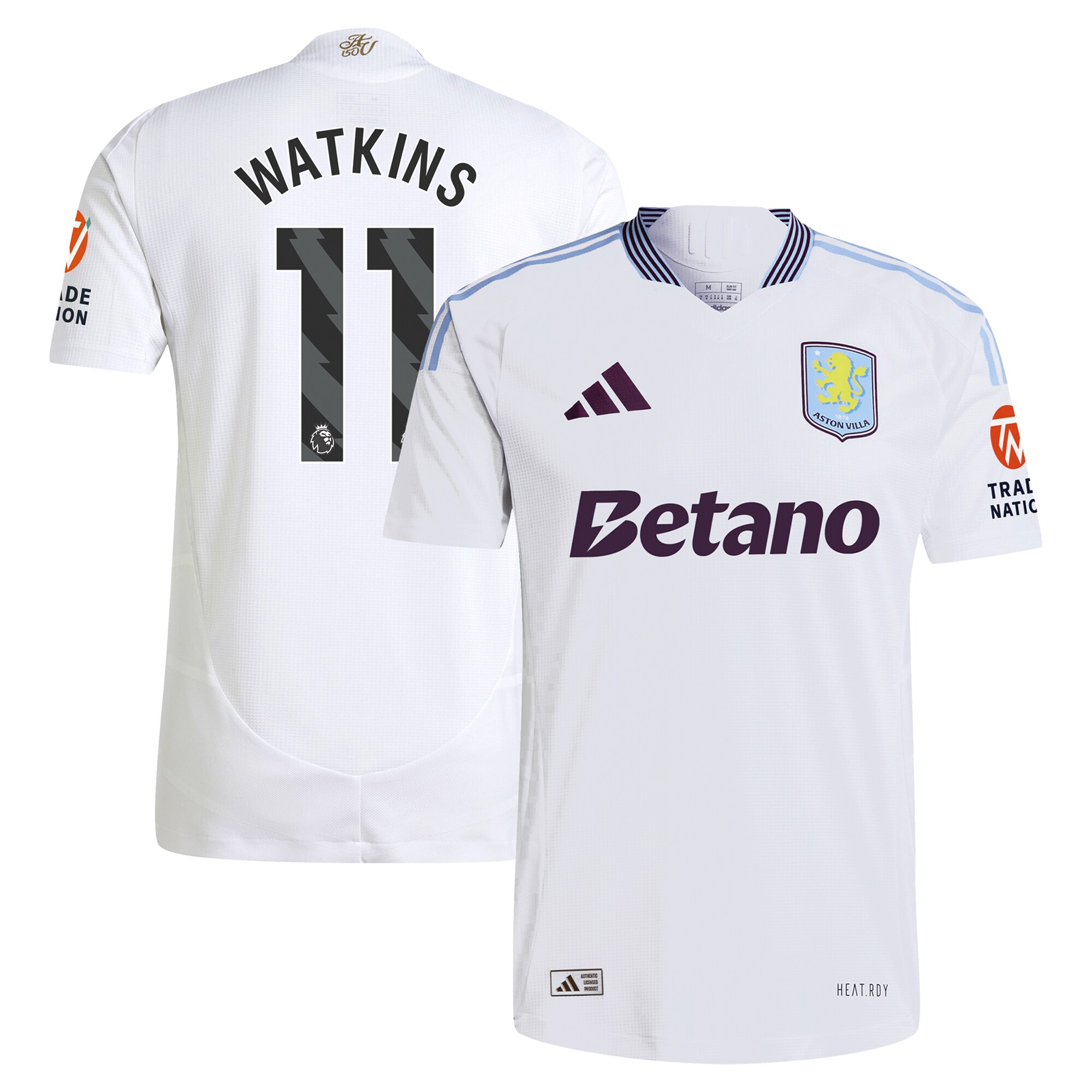 aston villa adidas away authentic shirt 2024-25 with watkins 11 printing Collection | Official Aston Villa Kits for Fans