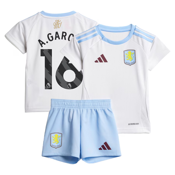 aston villa adidas away baby kit 2024-25 with a.garcía 16 printing Collection | Official Aston Villa Kits for Fans