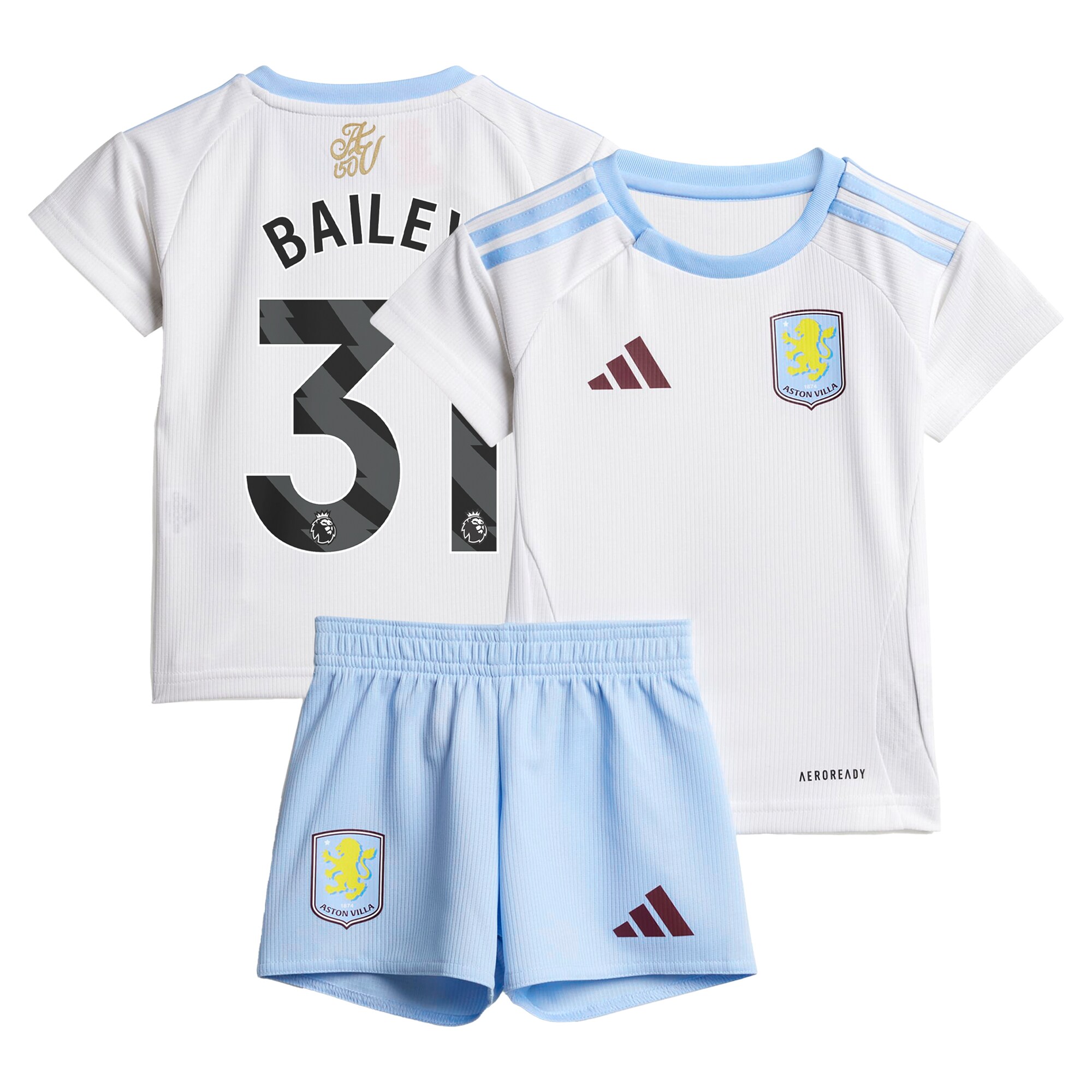 aston villa adidas away baby kit 2024-25 with bailey 31 printing Collection | Official Aston Villa Kits for Fans