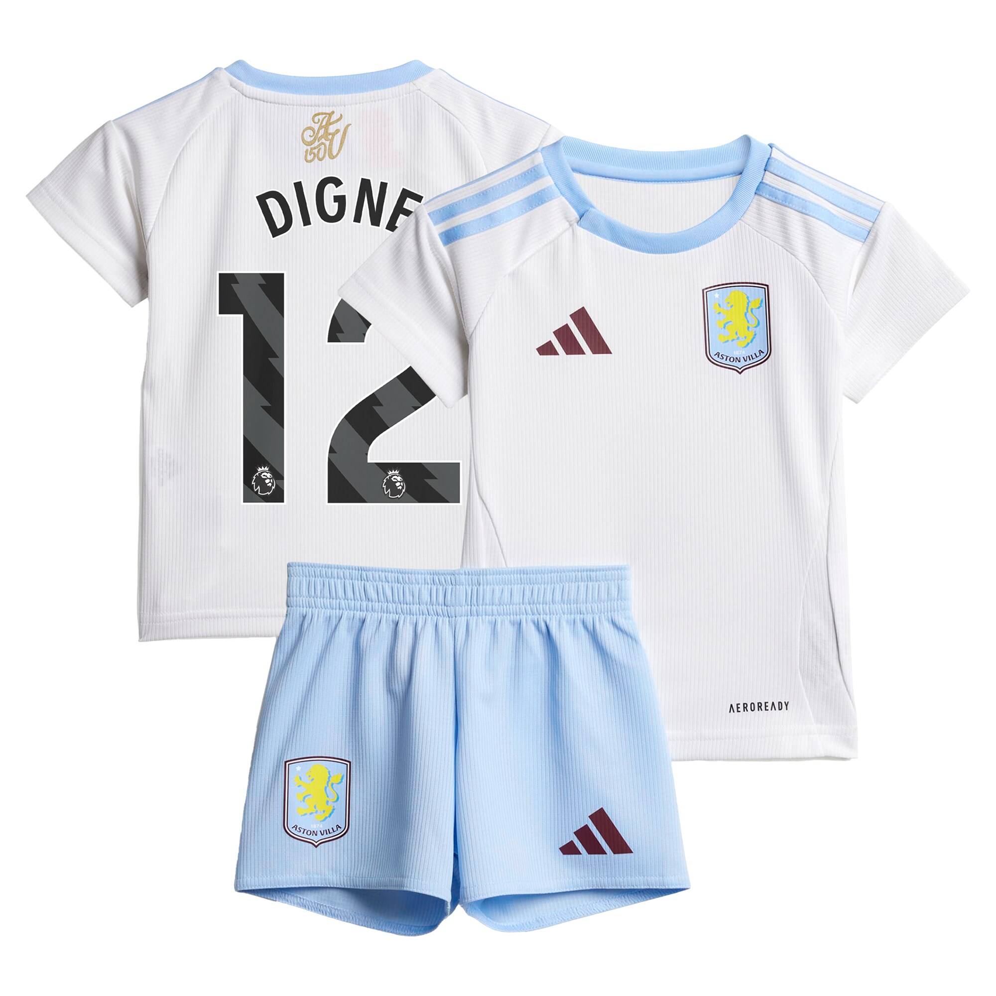 aston villa adidas away baby kit 2024-25 with digne 12 printing Collection | Official Aston Villa Kits for Fans