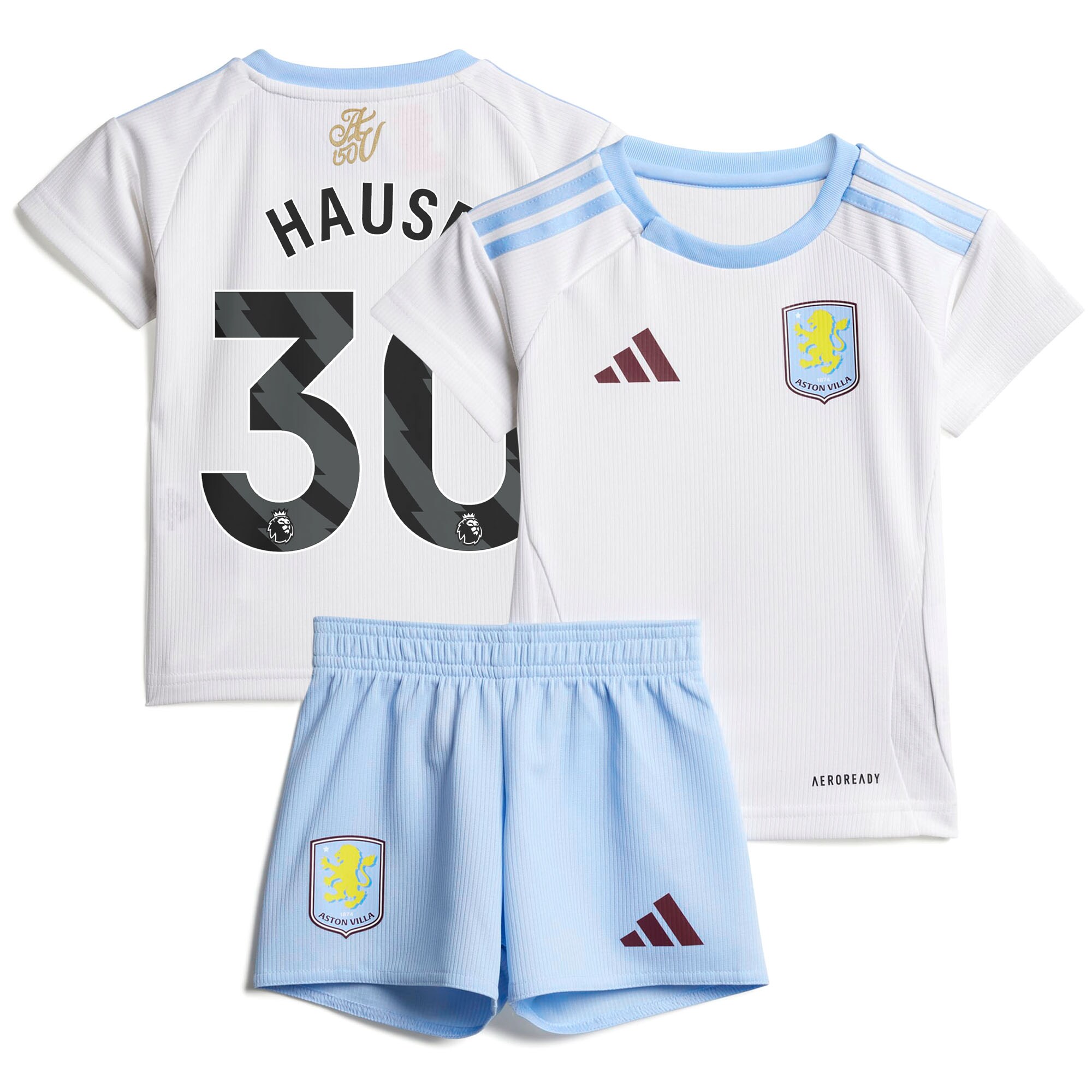 aston villa adidas away baby kit 2024-25 with hause 30 printing Collection | Official Aston Villa Kits for Fans