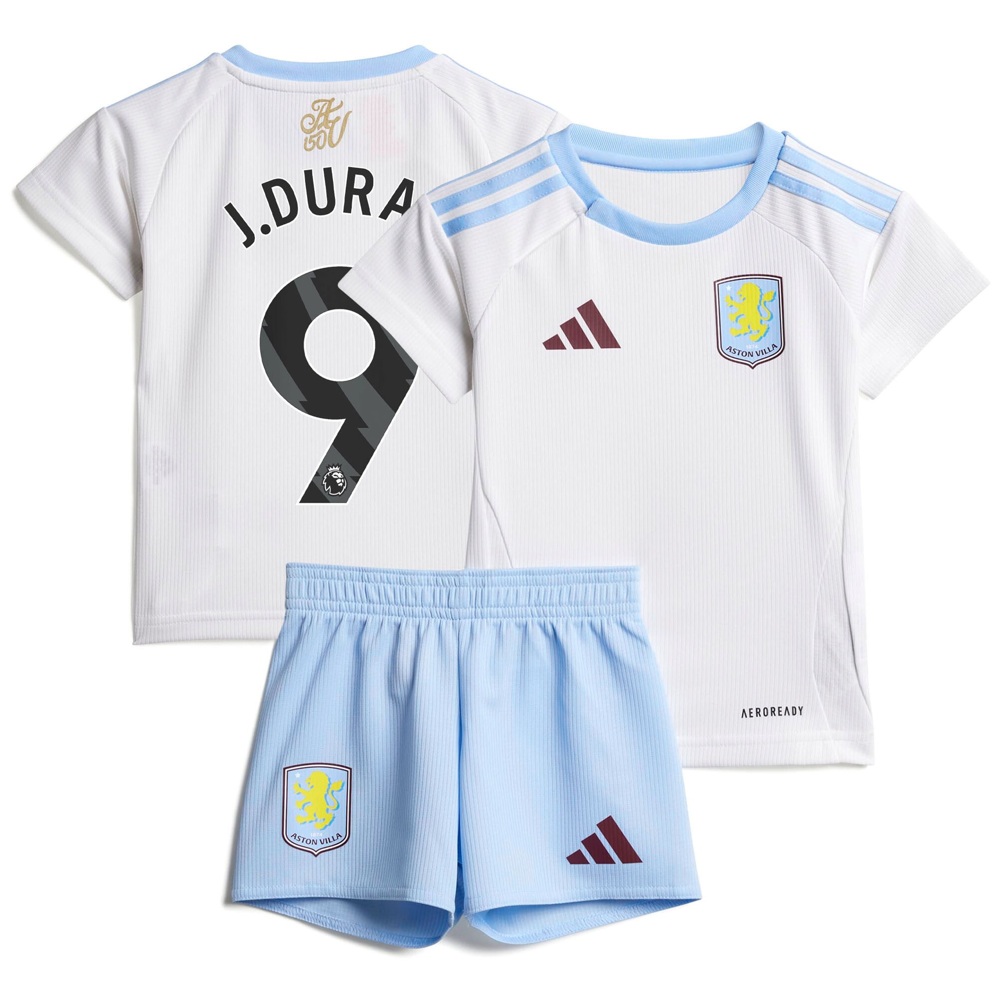 aston villa adidas away baby kit 2024-25 with j.duran 9 printing Collection | Official Aston Villa Kits for Fans