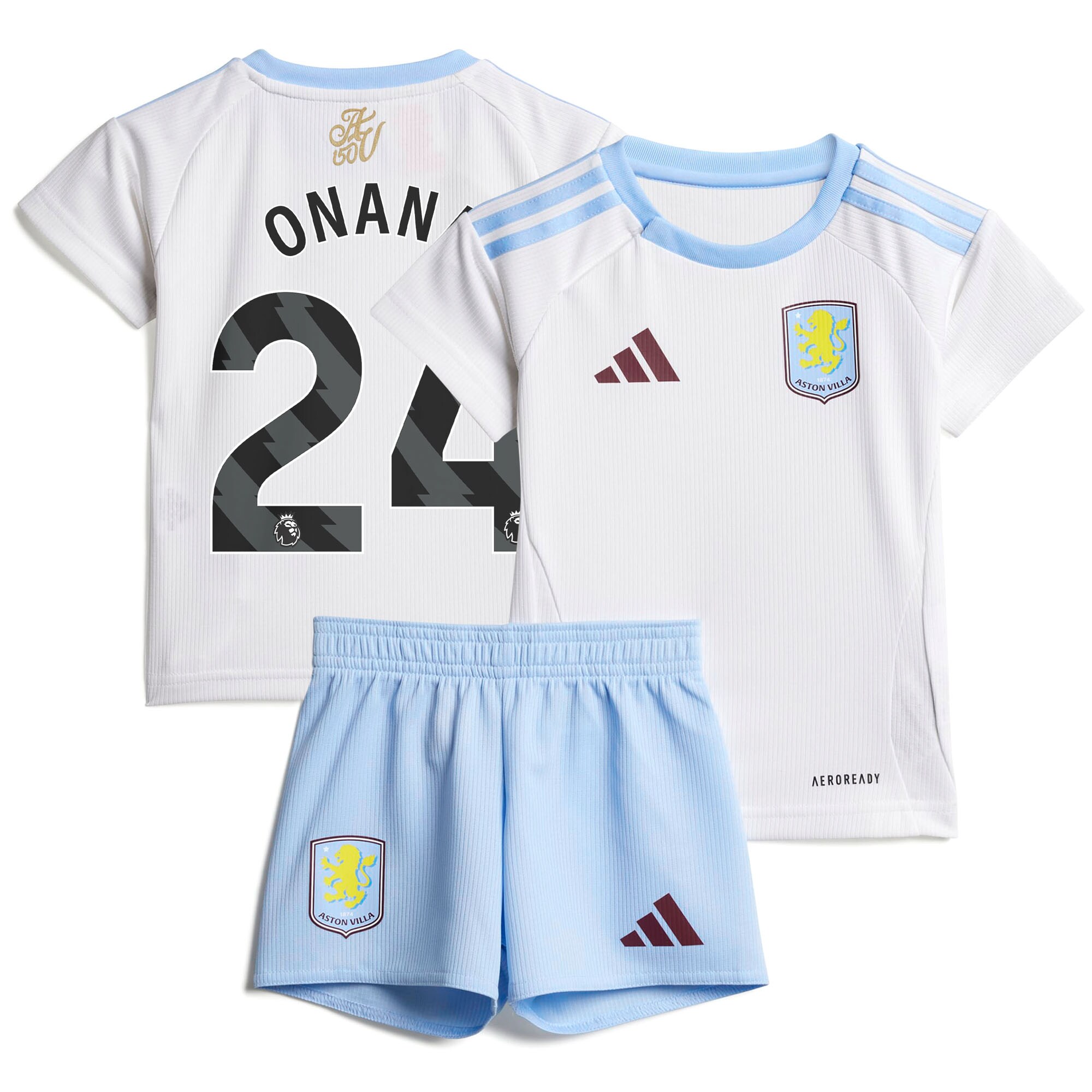 aston villa adidas away baby kit 2024-25 with onana 24 printing Collection | Official Aston Villa Kits for Fans