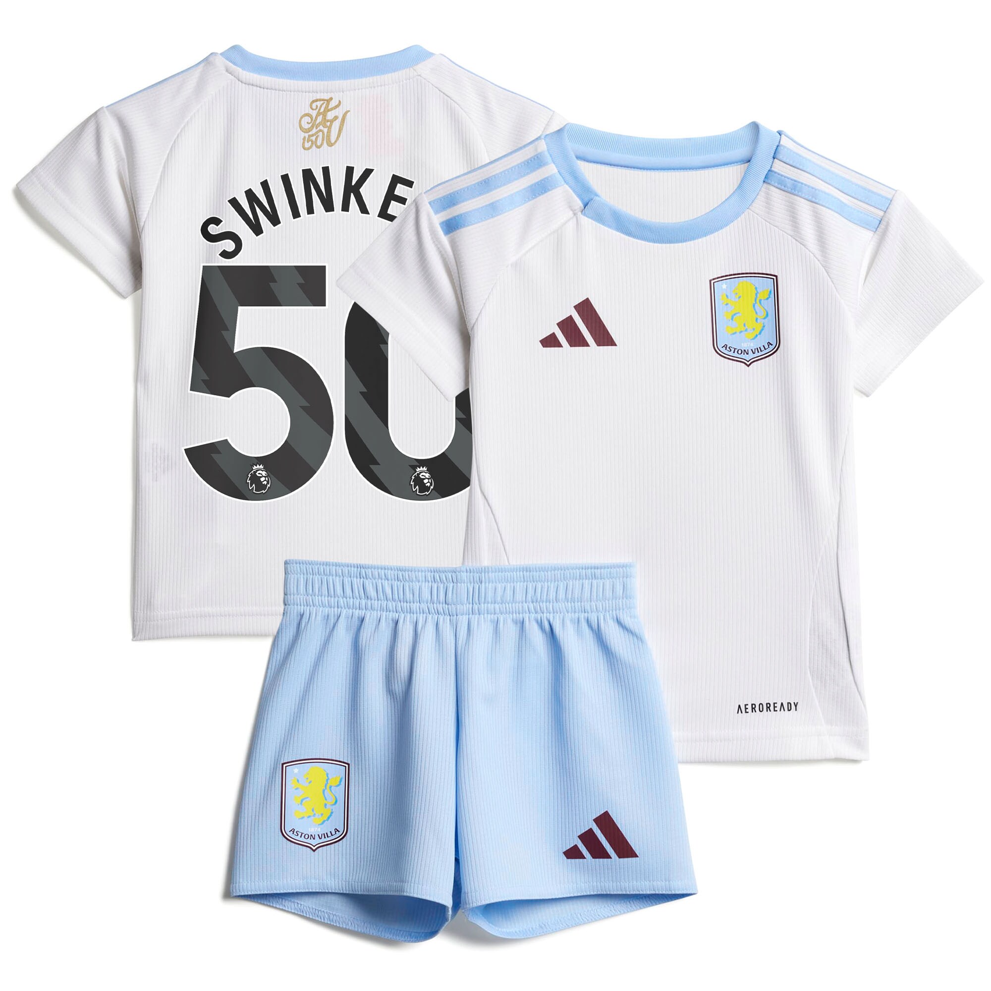 aston villa adidas away baby kit 2024-25 with swinkels 50 printing Collection | Official Aston Villa Kits for Fans