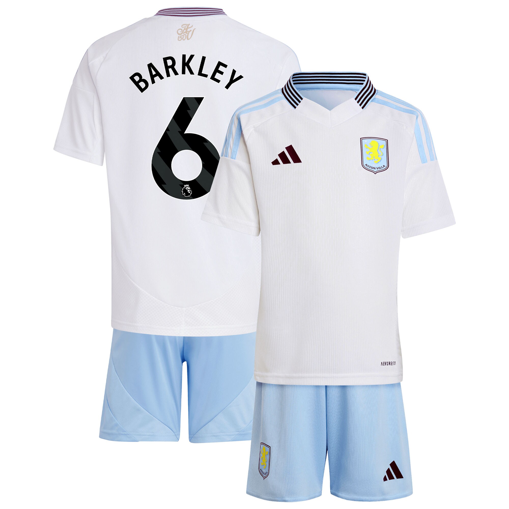 aston villa adidas away mini kit 2024-25 with barkley 6 printing Collection | Official Aston Villa Kits for Fans