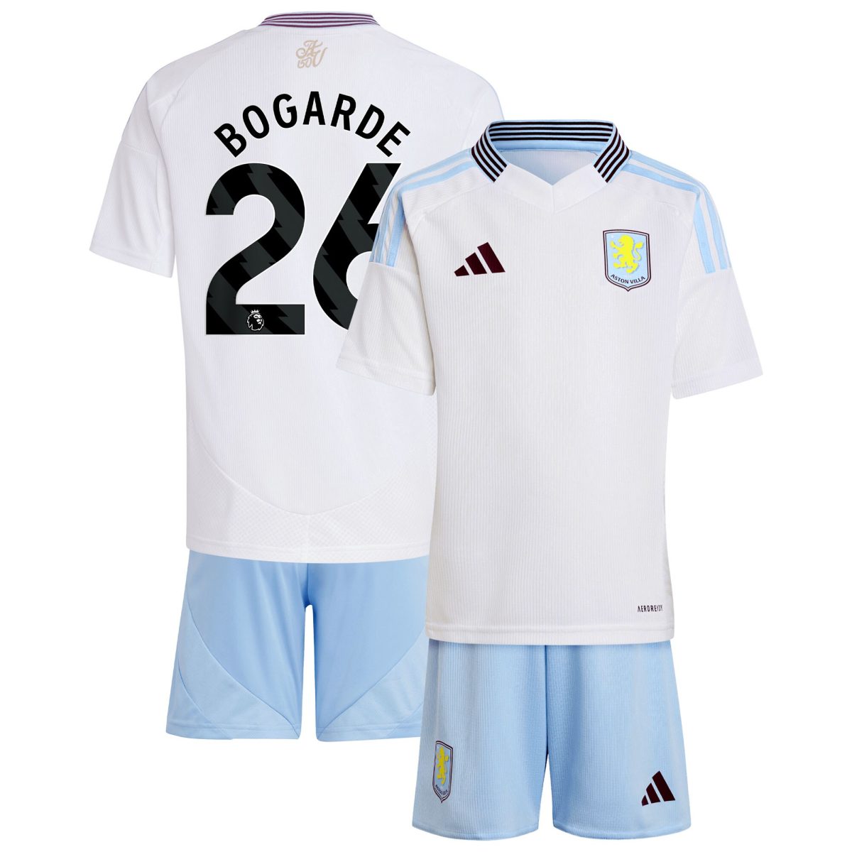 aston villa adidas away mini kit 2024-25 with bogarde 26 printing Collection | Official Aston Villa Kits for Fans