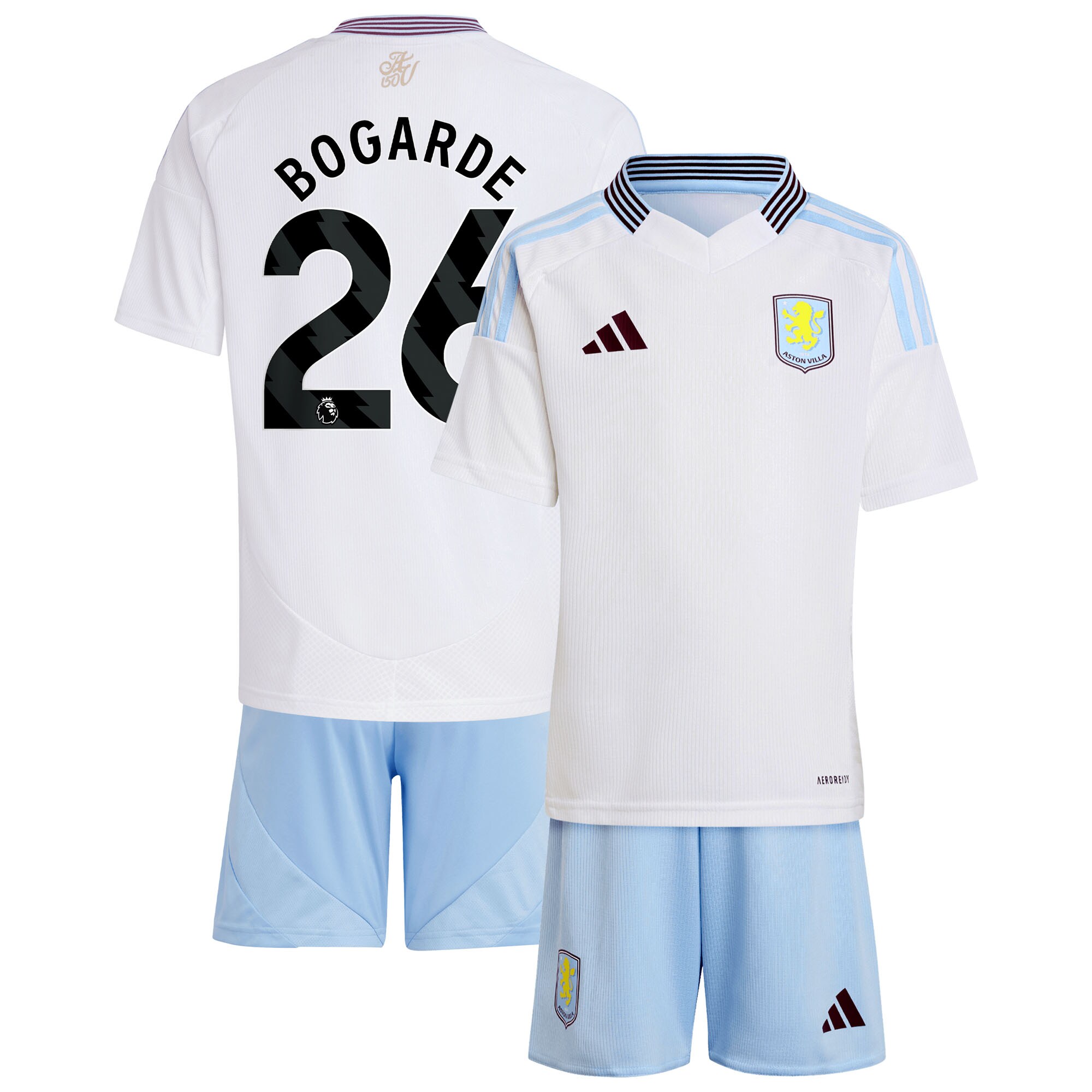 aston villa adidas away mini kit 2024-25 with bogarde 26 printing Collection | Official Aston Villa Kits for Fans