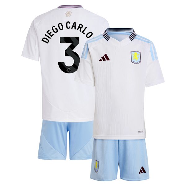 aston villa adidas away mini kit 2024-25 with diego carlos 3 printing Collection | Official Aston Villa Kits for Fans