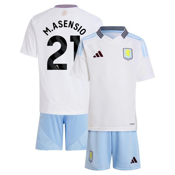 aston villa adidas away mini kit 2024-25 with m.asensio 21 printing Collection | Official Aston Villa Kits for Fans