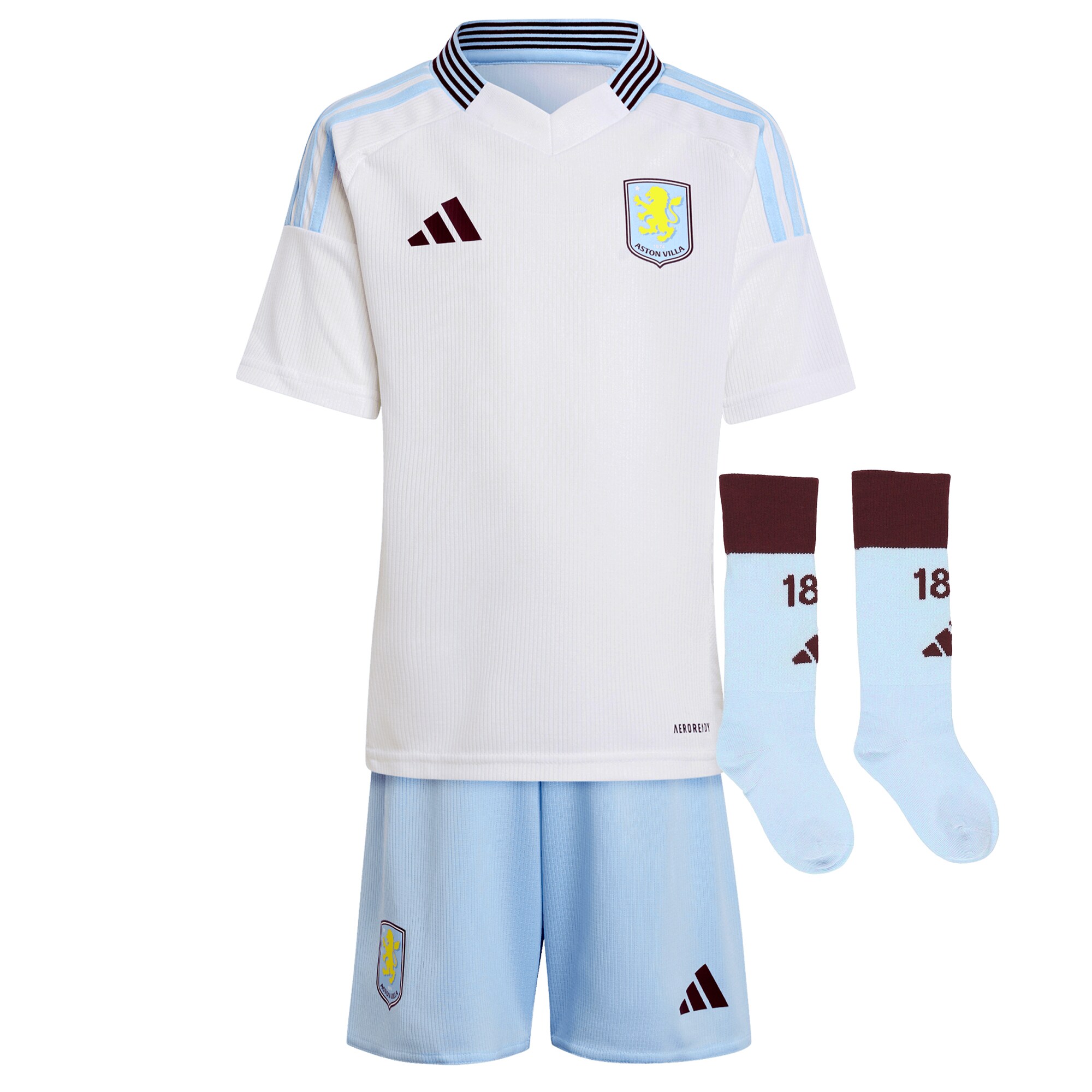 aston villa adidas away mini kit 2024-25 with malen 17 printing Collection | Official Aston Villa Kits for Fans