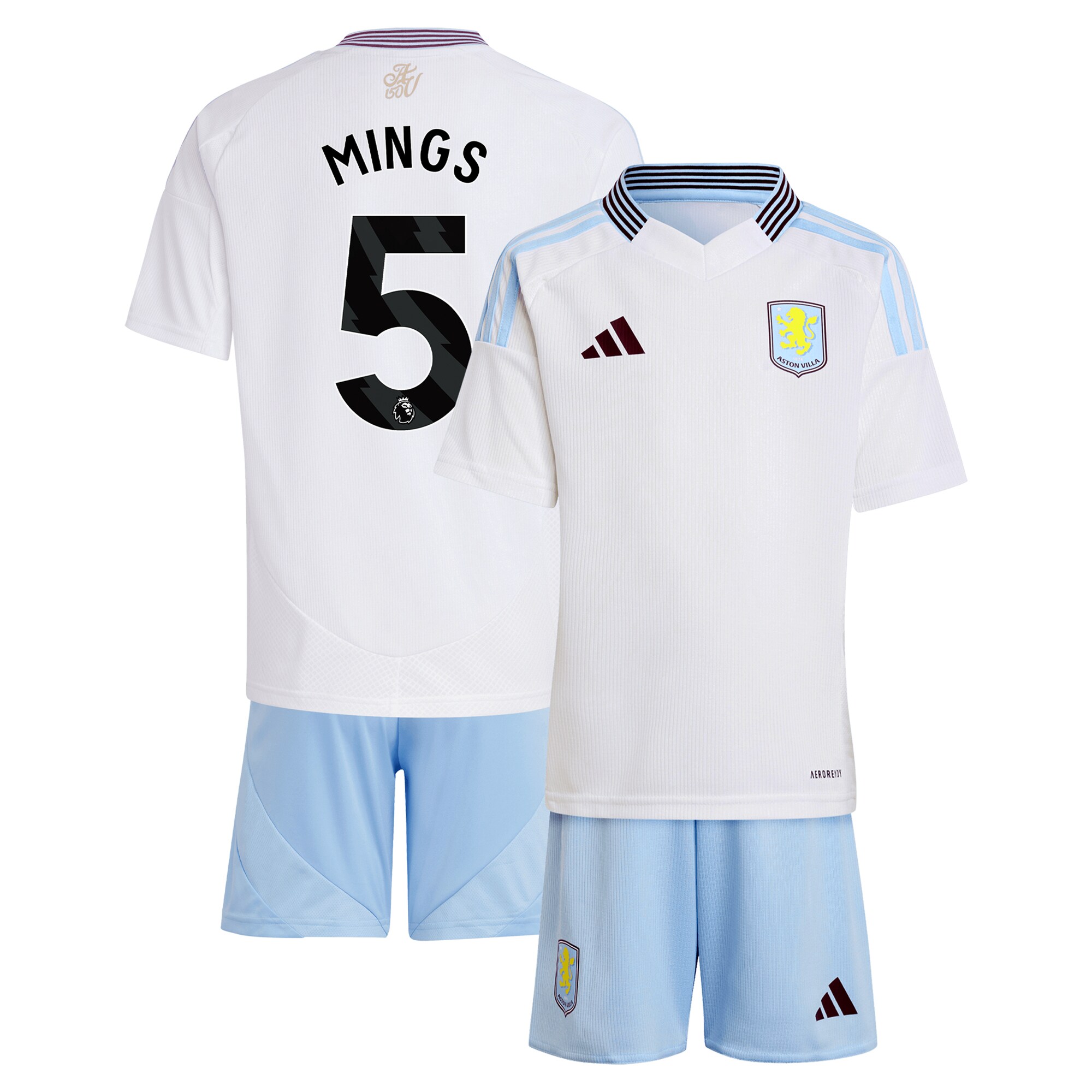 aston villa adidas away mini kit 2024-25 with mings 5 printing Collection | Official Aston Villa Kits for Fans