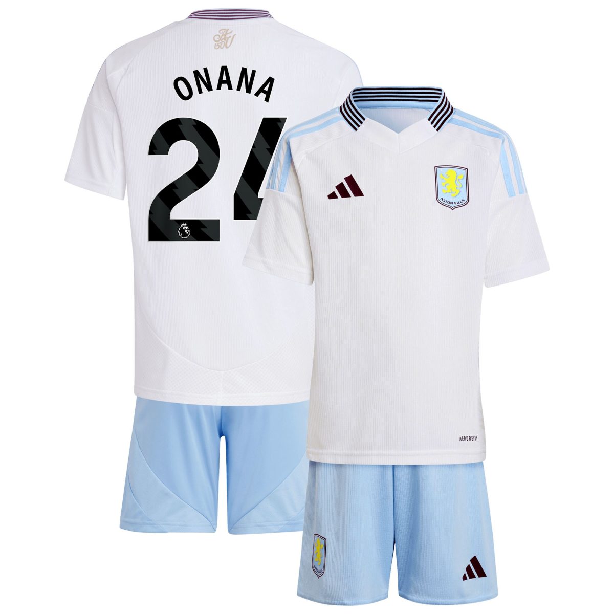 aston villa adidas away mini kit 2024-25 with onana 24 printing Collection | Official Aston Villa Kits for Fans