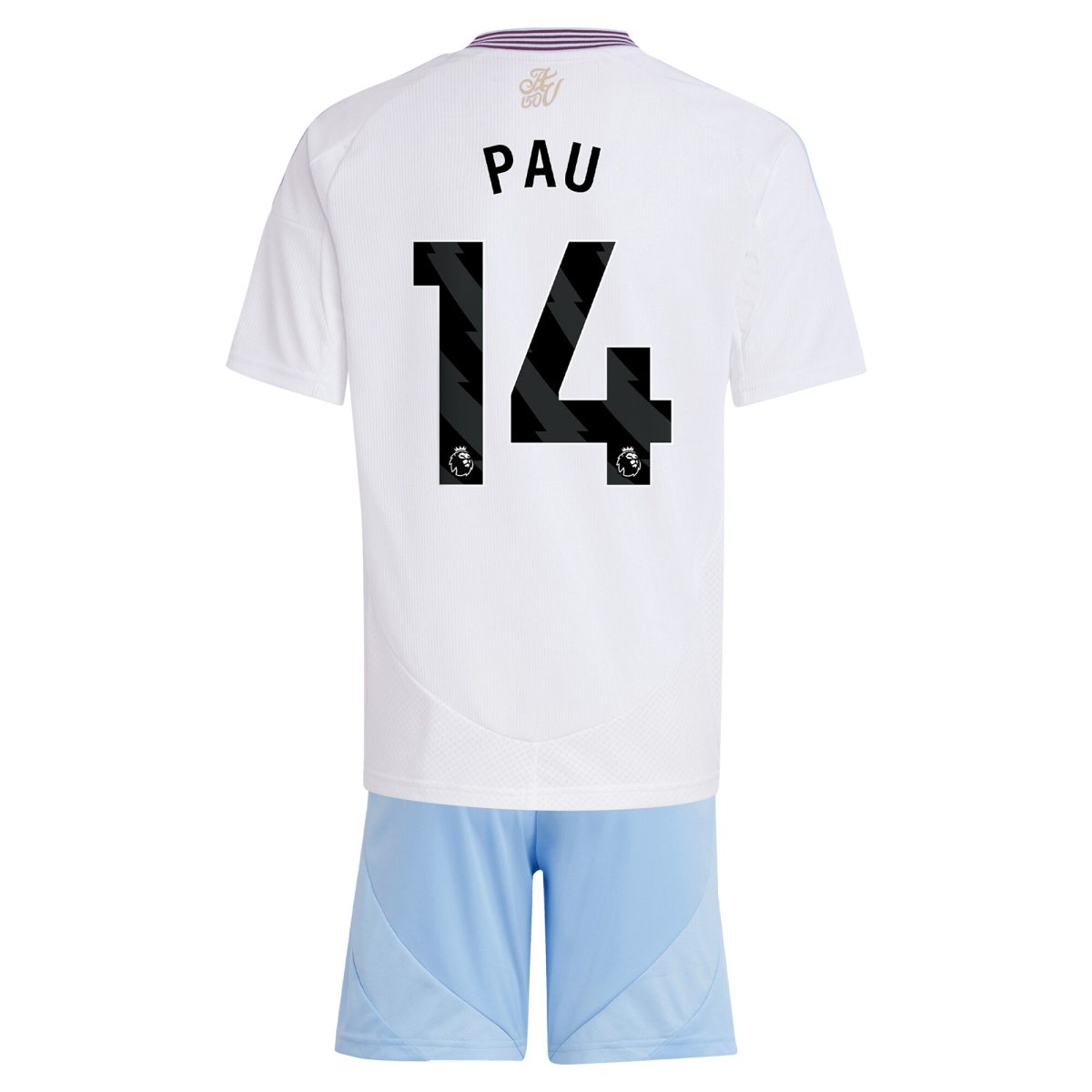 aston villa adidas away mini kit 2024-25 with pau 14 printing Collection | Official Aston Villa Kits for Fans