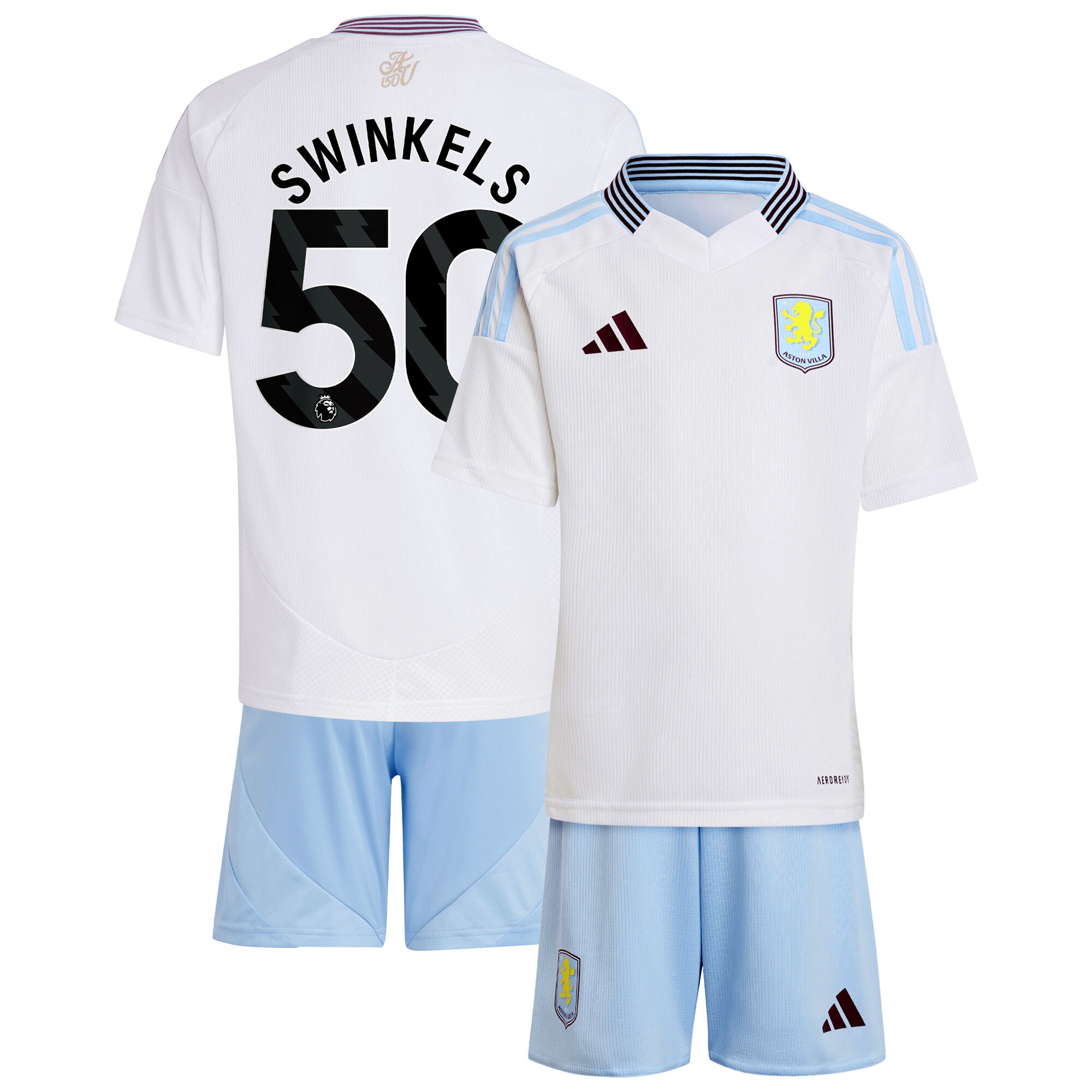 aston villa adidas away mini kit 2024-25 with swinkels 50 printing Collection | Official Aston Villa Kits for Fans
