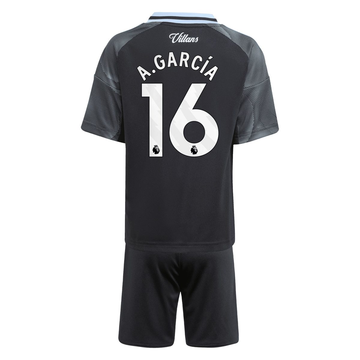 aston villa adidas away mini kit 2025-26 with a.garcía 16 printing Collection | Official Aston Villa Kits for Fans