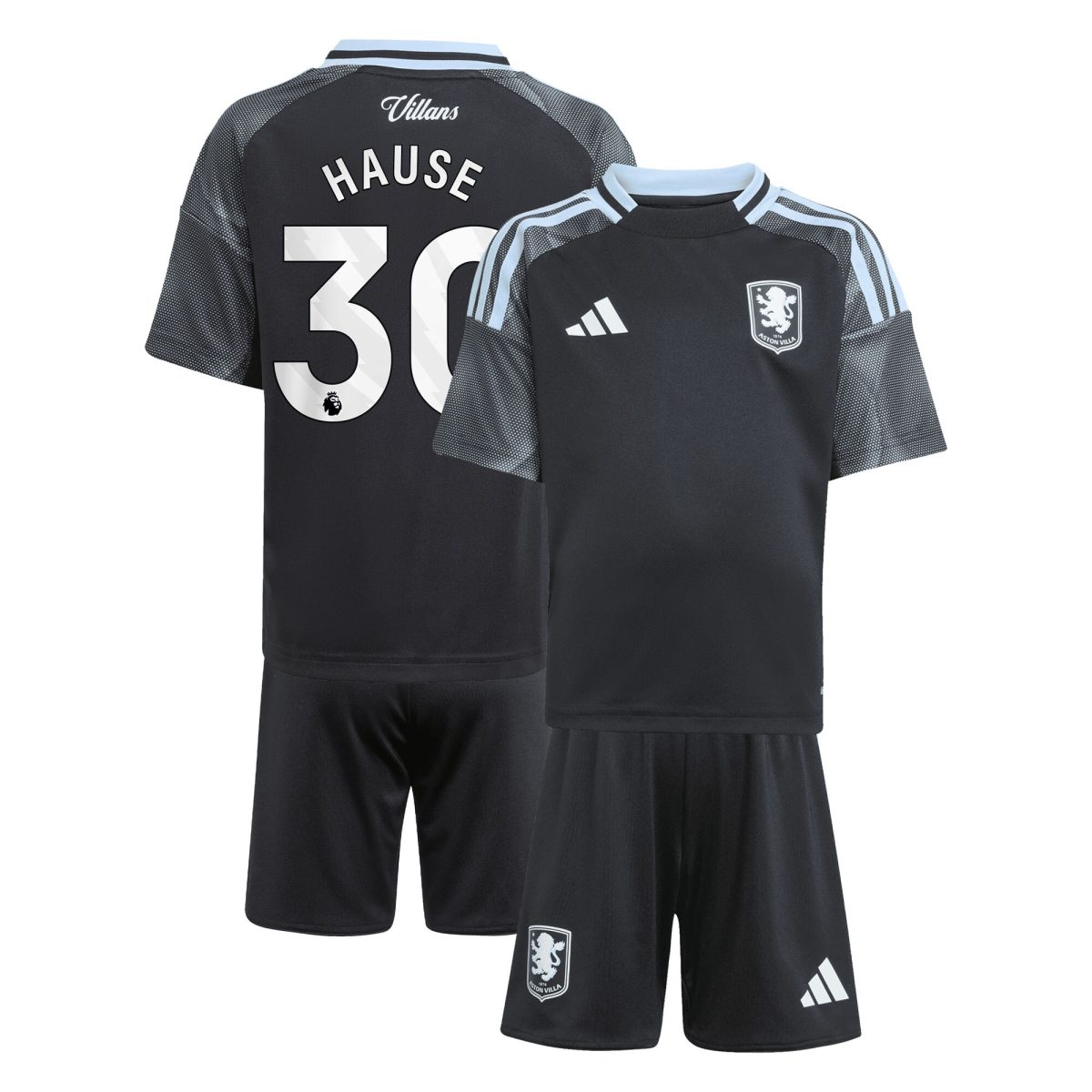 aston villa adidas away mini kit 2025-26 with hause 30 printing Collection | Official Aston Villa Kits for Fans