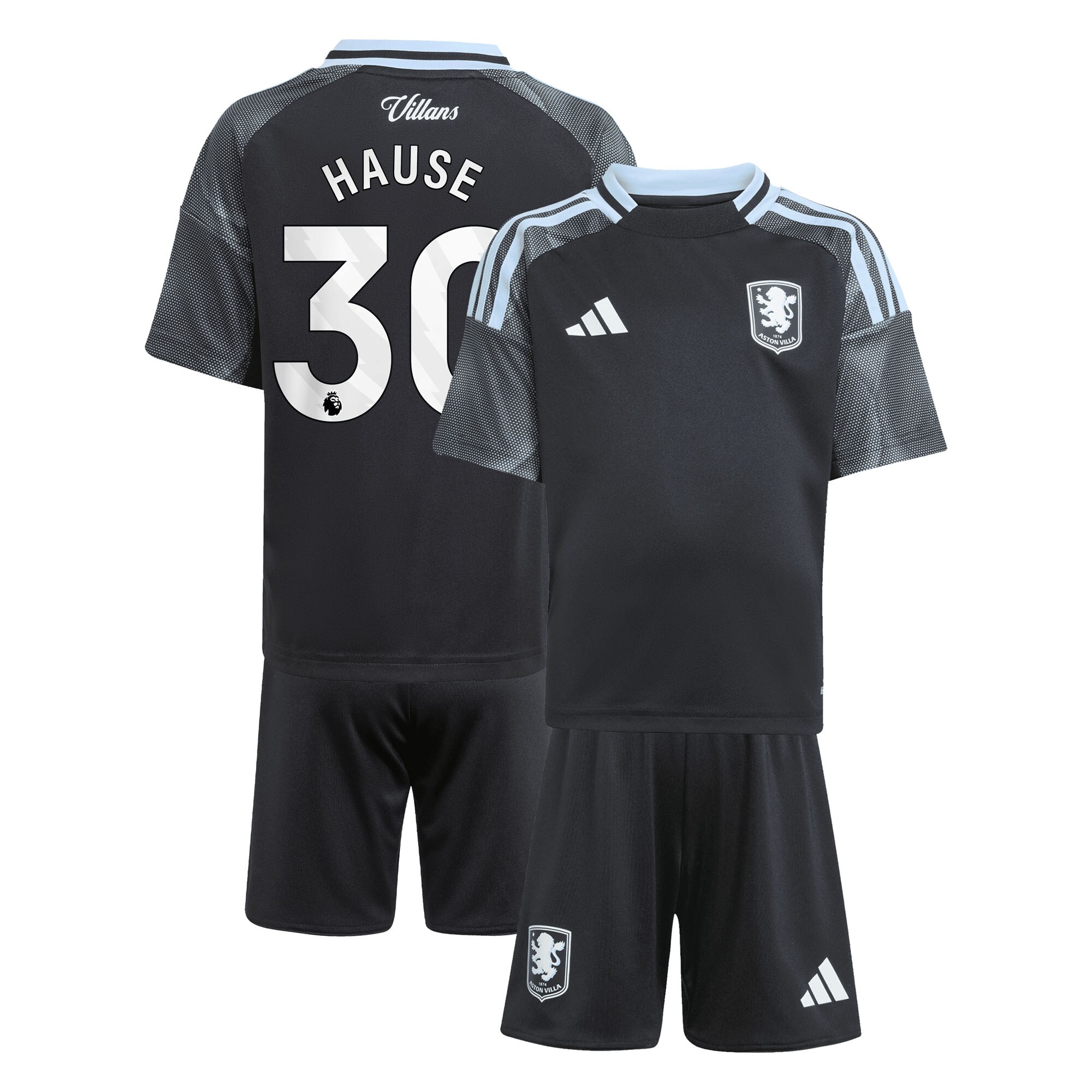 aston villa adidas away mini kit 2025-26 with hause 30 printing Collection | Official Aston Villa Kits for Fans