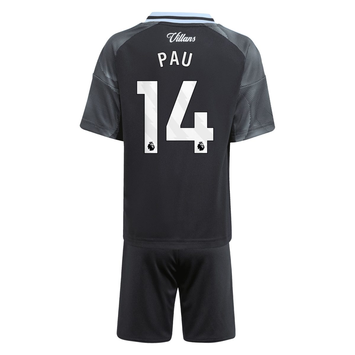 aston villa adidas away mini kit 2025-26 with pau 14 printing Collection | Official Aston Villa Kits for Fans