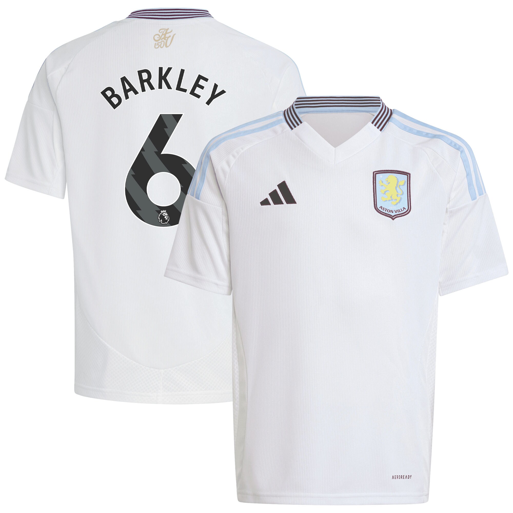 aston villa adidas away shirt 2024-25 – kids with barkley 6 printing Collection | Official Aston Villa Kits for Fans