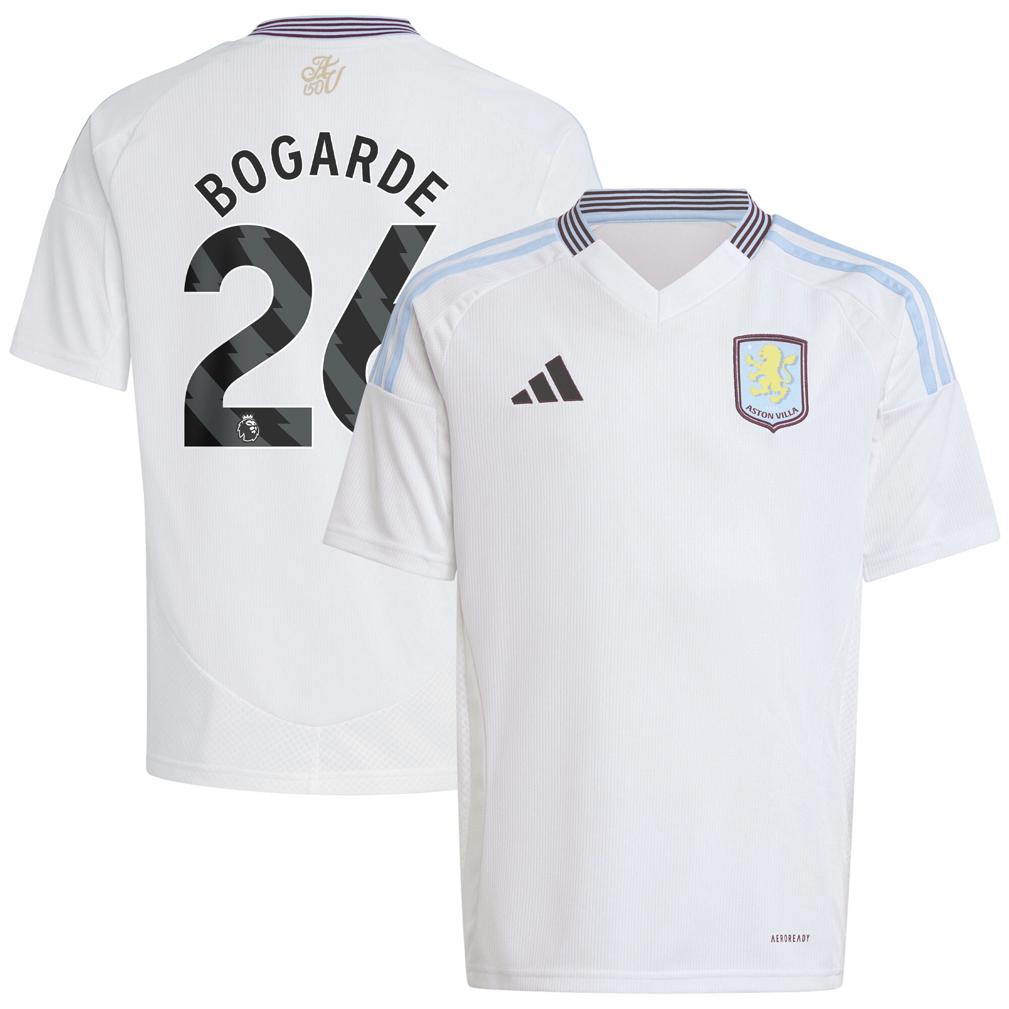 aston villa adidas away shirt 2024-25 – kids with bogarde 26 printing Collection | Official Aston Villa Kits for Fans