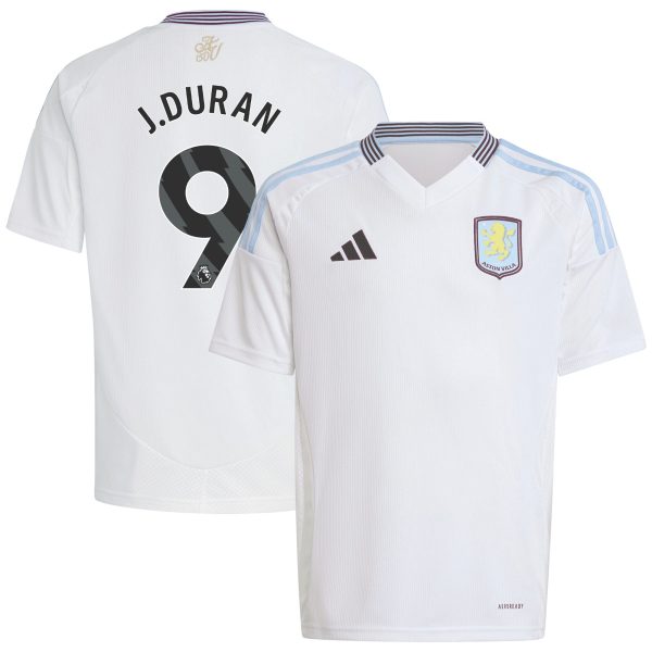 aston villa adidas away shirt 2024-25 – kids with j.duran 9 printing Collection | Official Aston Villa Kits for Fans