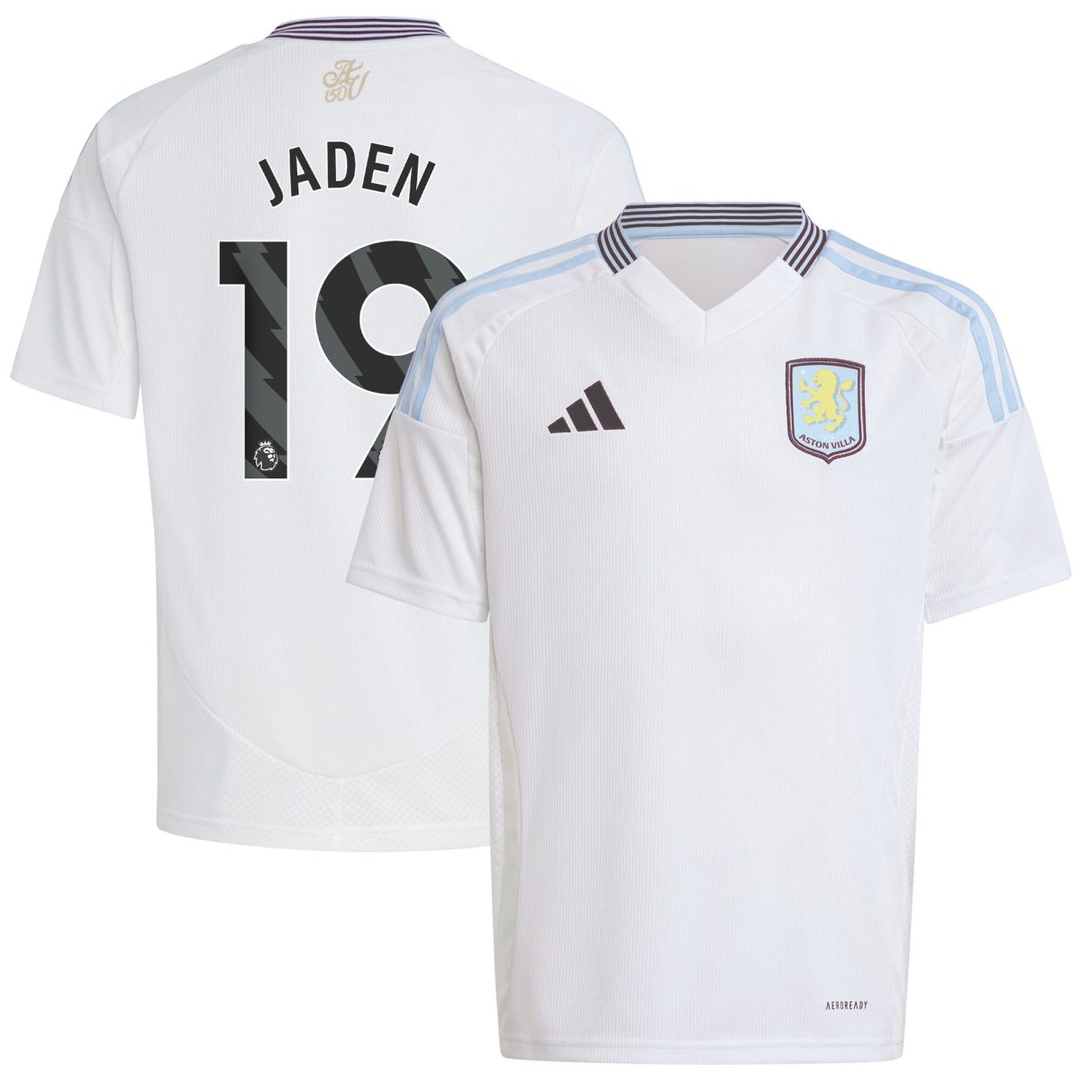 aston villa adidas away shirt 2024-25 – kids with jaden 19 printing Collection | Official Aston Villa Kits for Fans