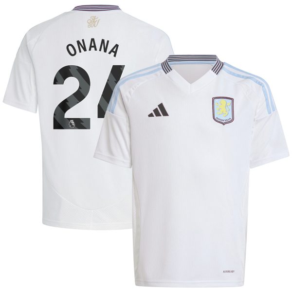 aston villa adidas away shirt 2024-25 – kids with onana 24 printing Collection | Official Aston Villa Kits for Fans