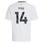 aston villa adidas away shirt 2024-25 – kids with pau 14 printing Collection | Official Aston Villa Kits for Fans