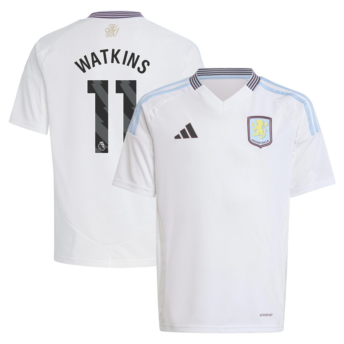 aston villa adidas away shirt 2024-25 – kids with watkins 11 printing Collection | Official Aston Villa Kits for Fans