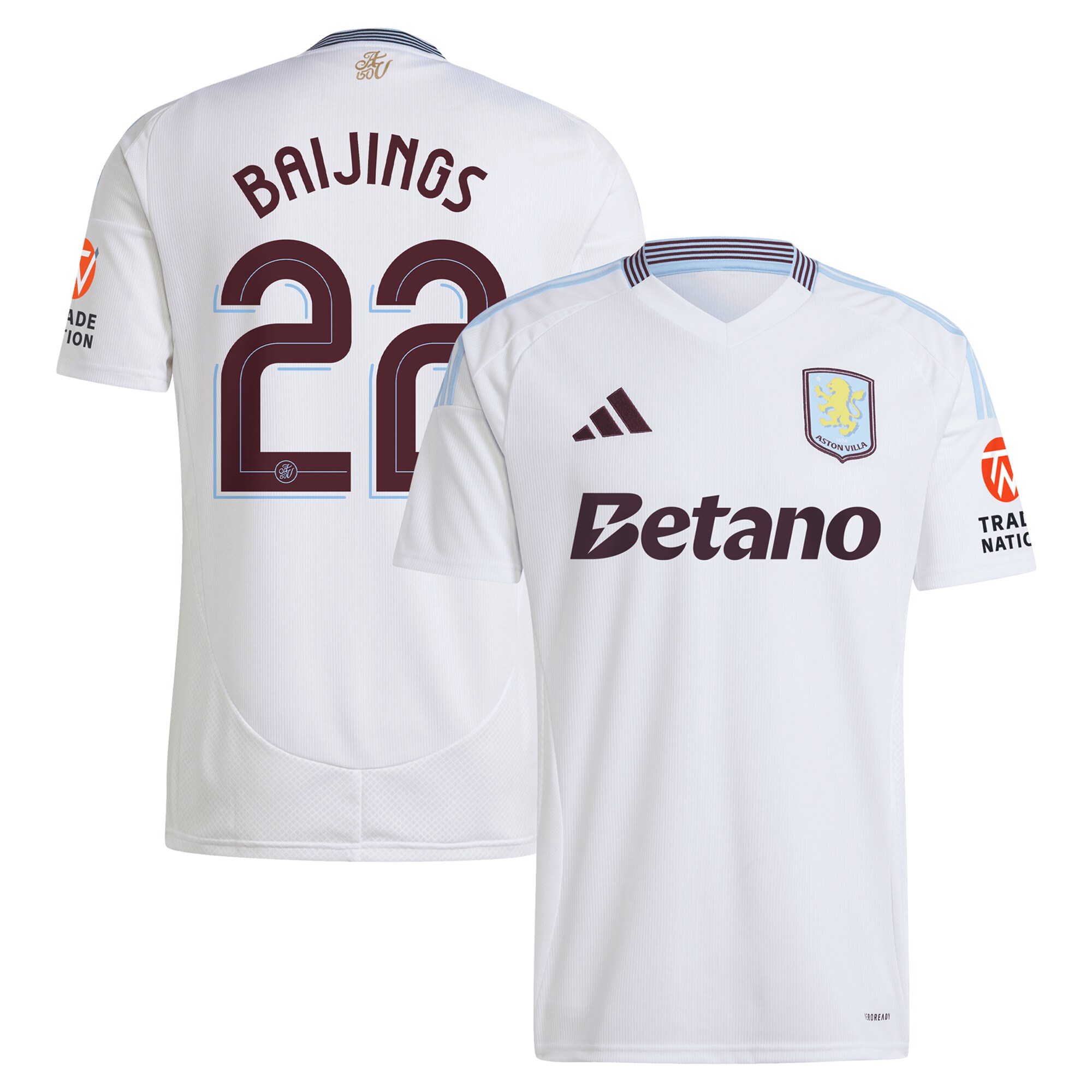 aston villa adidas away shirt 2024-25 with baijings 22 cup printing Collection | Official Aston Villa Kits for Fans