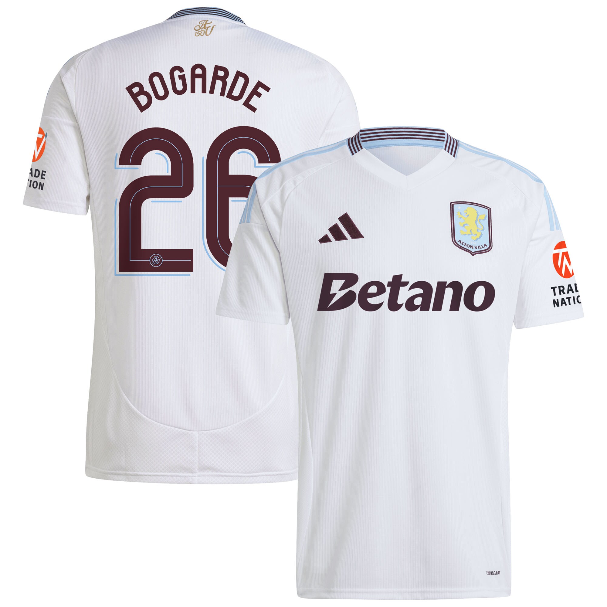 aston villa adidas away shirt 2024-25 with bogarde 26 cup printing Collection | Official Aston Villa Kits for Fans