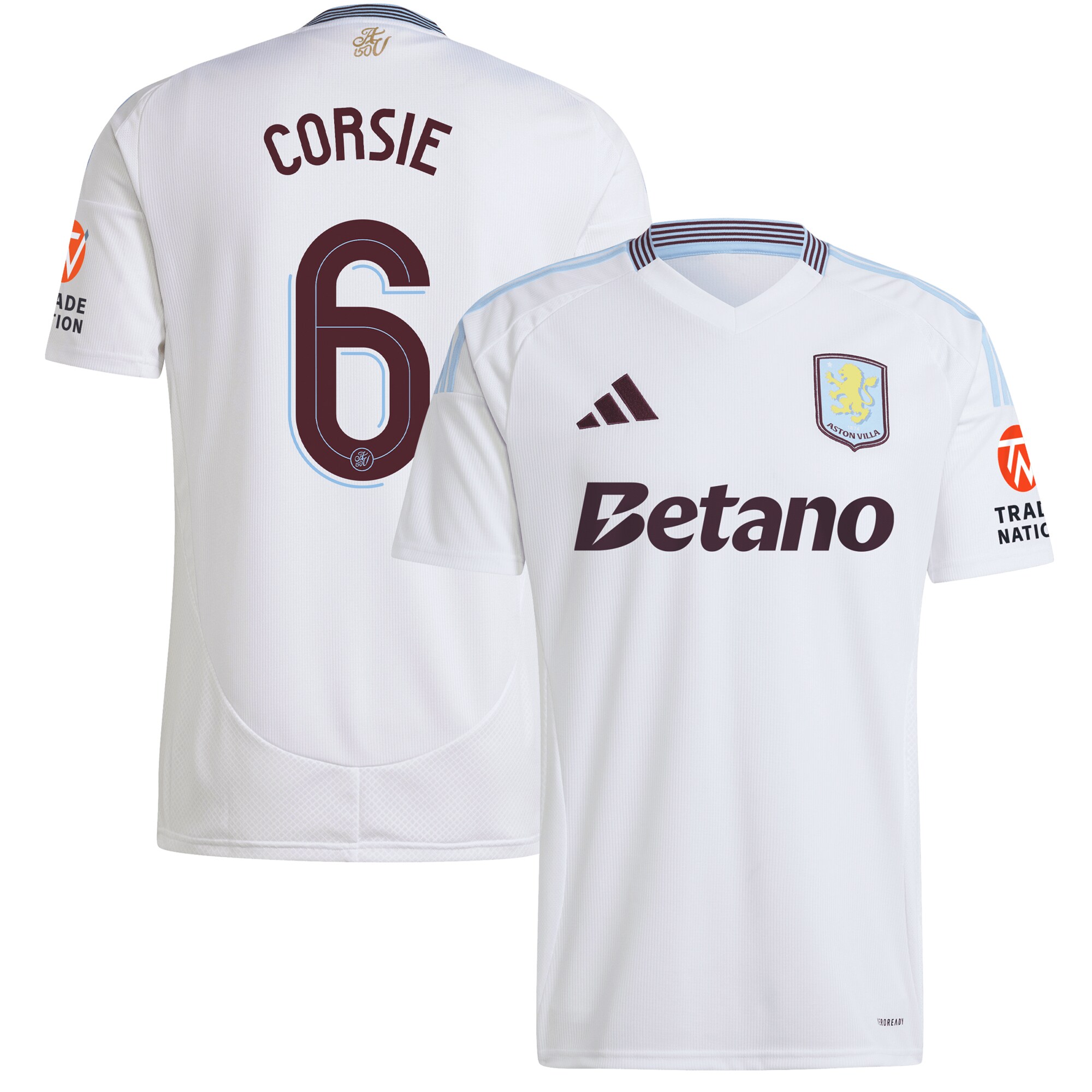 aston villa adidas away shirt 2024-25 with corsie 6 cup printing Collection | Official Aston Villa Kits for Fans