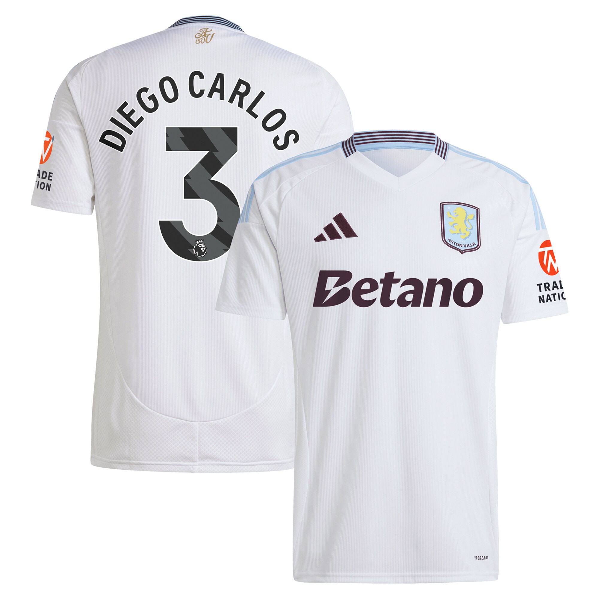 aston villa adidas away shirt 2024-25 with diego carlos 3 printing Collection | Official Aston Villa Kits for Fans