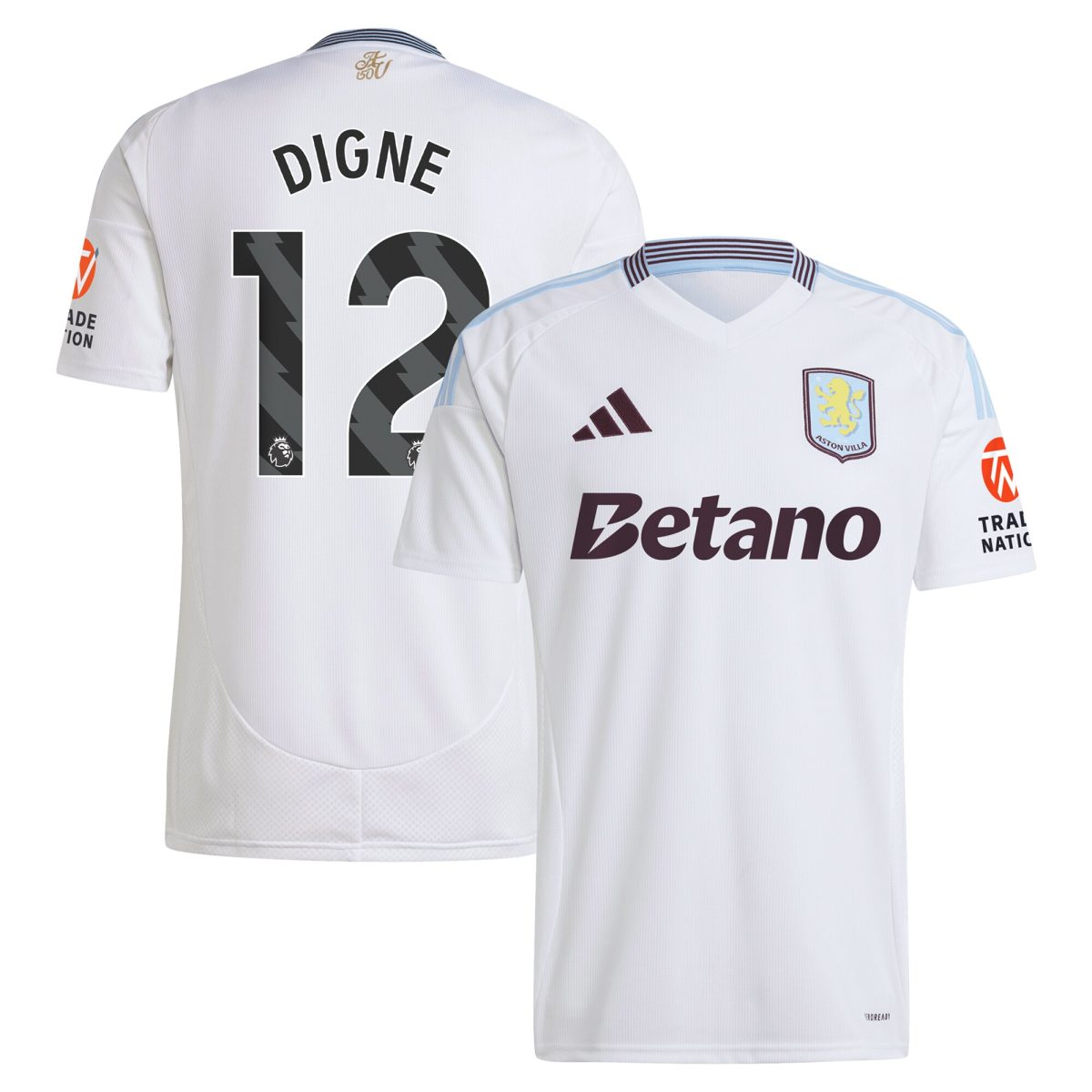 aston villa adidas away shirt 2024-25 with digne 12 printing Collection | Official Aston Villa Kits for Fans