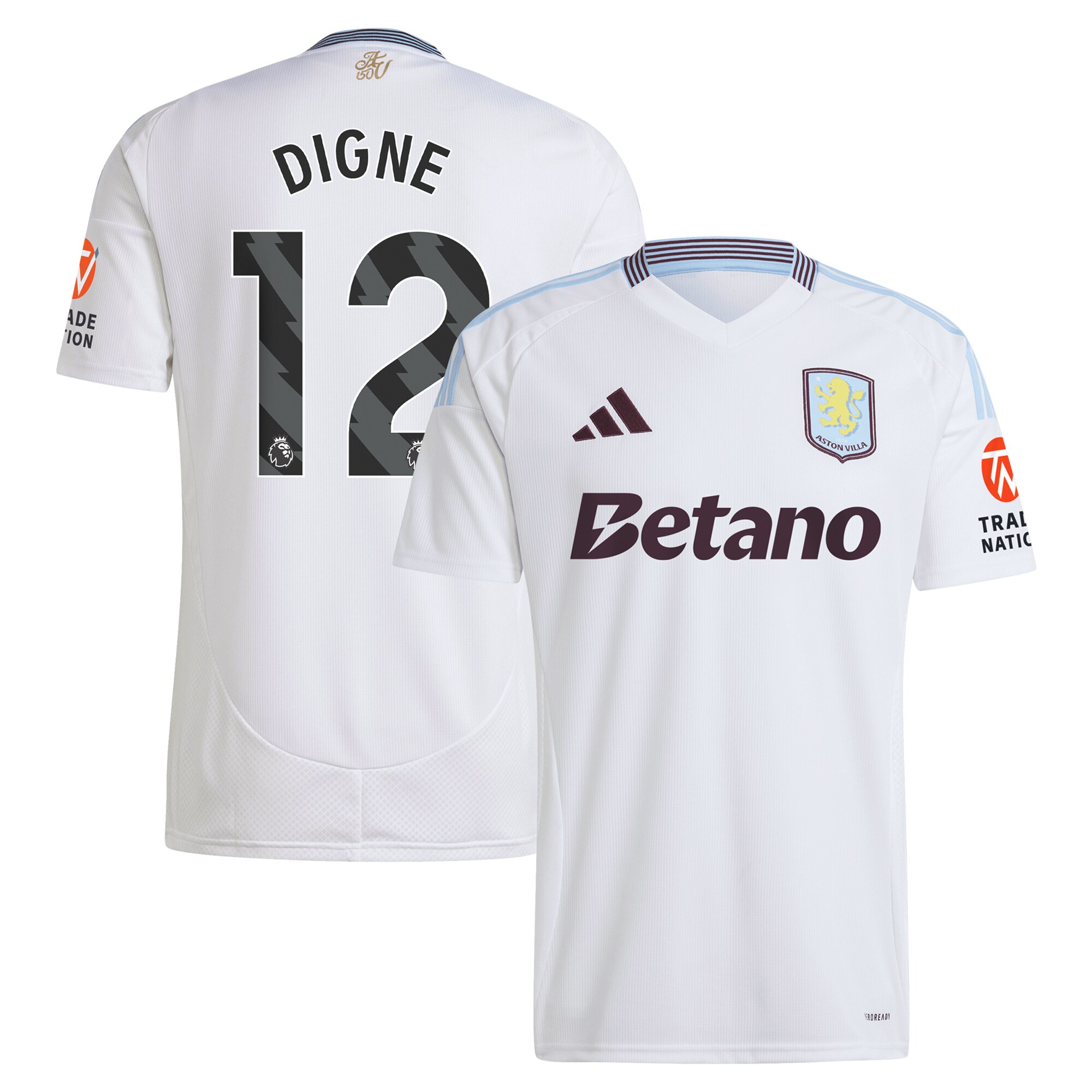 aston villa adidas away shirt 2024-25 with digne 12 printing Collection | Official Aston Villa Kits for Fans