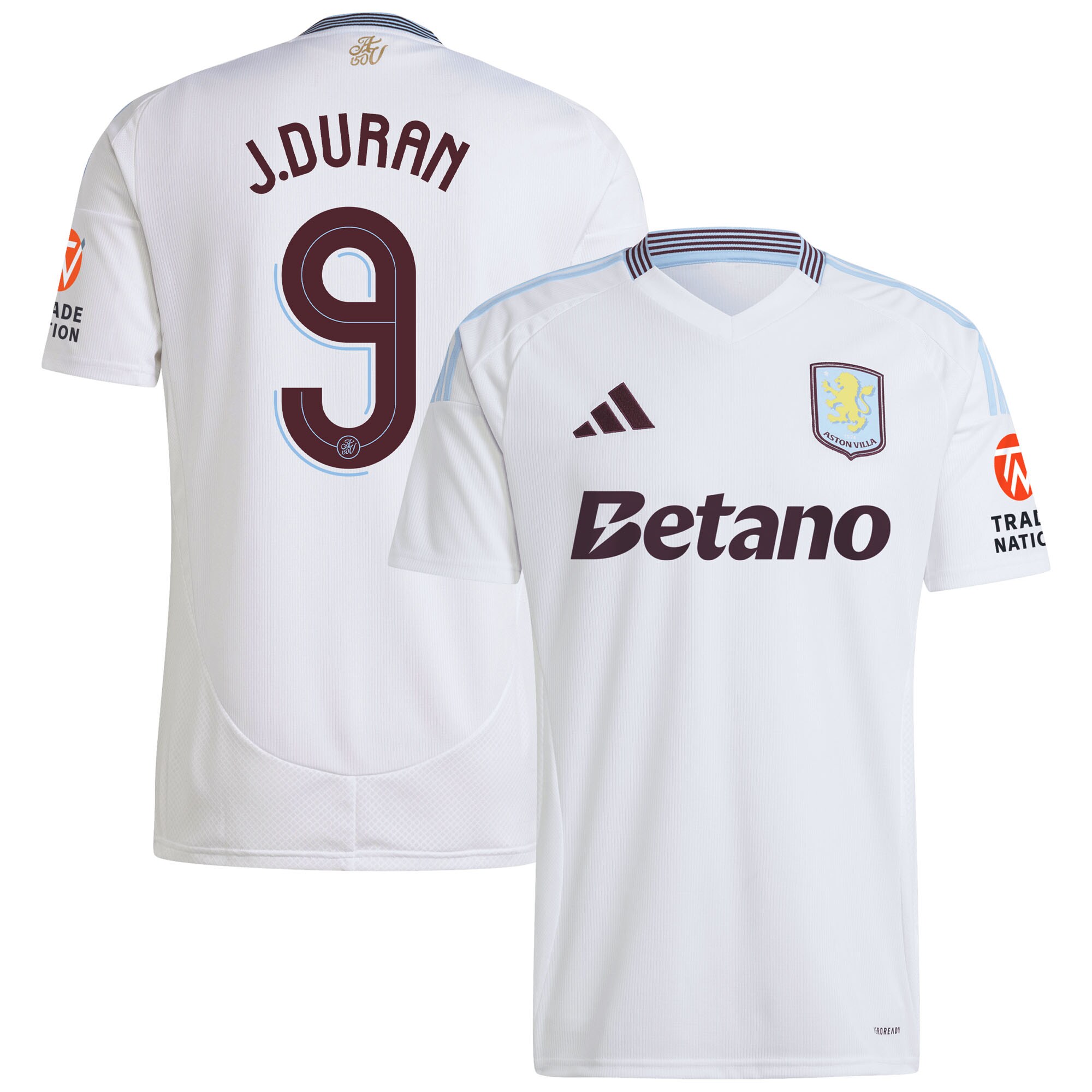 aston villa adidas away shirt 2024-25 with duran 9 cup printing Collection | Official Aston Villa Kits for Fans
