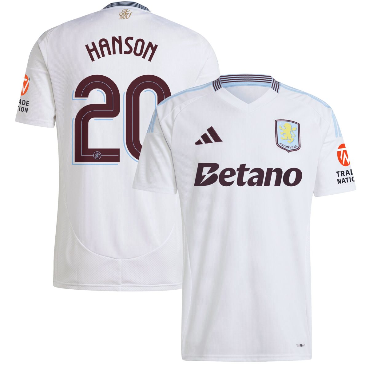 aston villa adidas away shirt 2024-25 with hanson 20 cup printing Collection | Official Aston Villa Kits for Fans