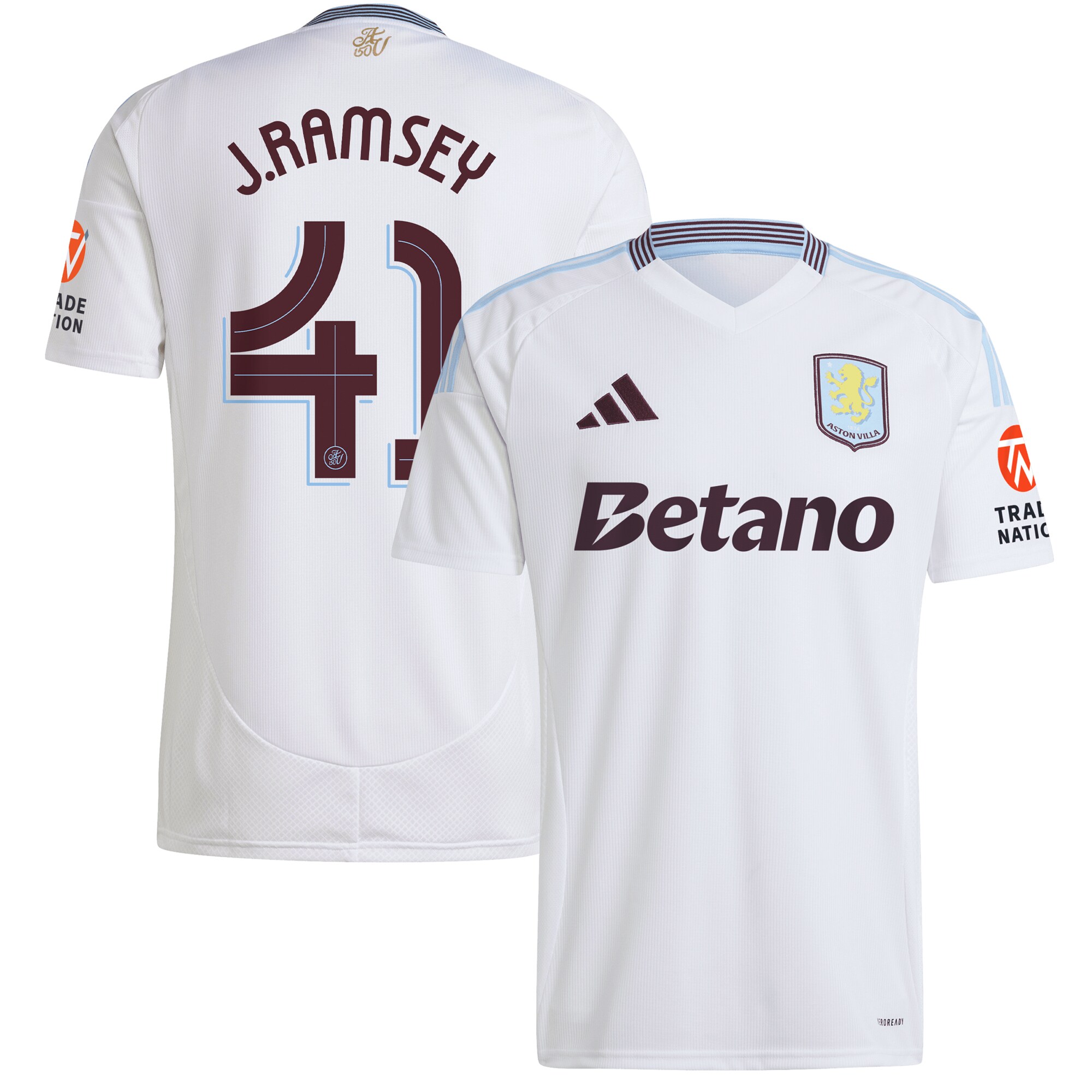 aston villa adidas away shirt 2024-25 with j. ramsey 41 cup printing Collection | Official Aston Villa Kits for Fans