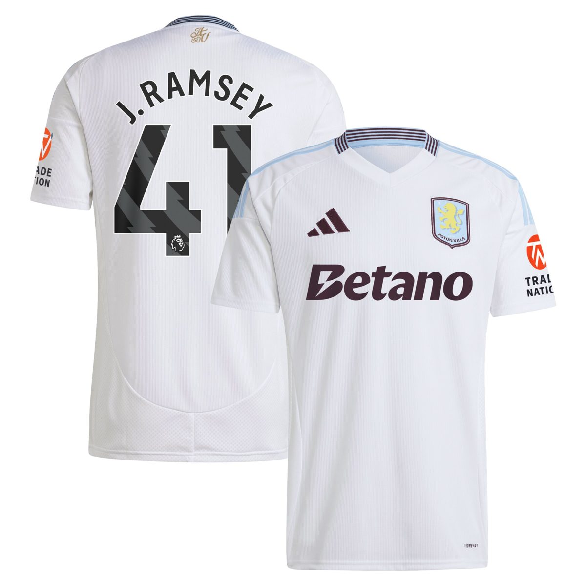 aston villa adidas away shirt 2024-25 with j. ramsey 41 printing Collection | Official Aston Villa Kits for Fans
