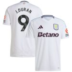 aston villa adidas away shirt 2024-25 with j.duran 9 printing Collection | Official Aston Villa Kits for Fans