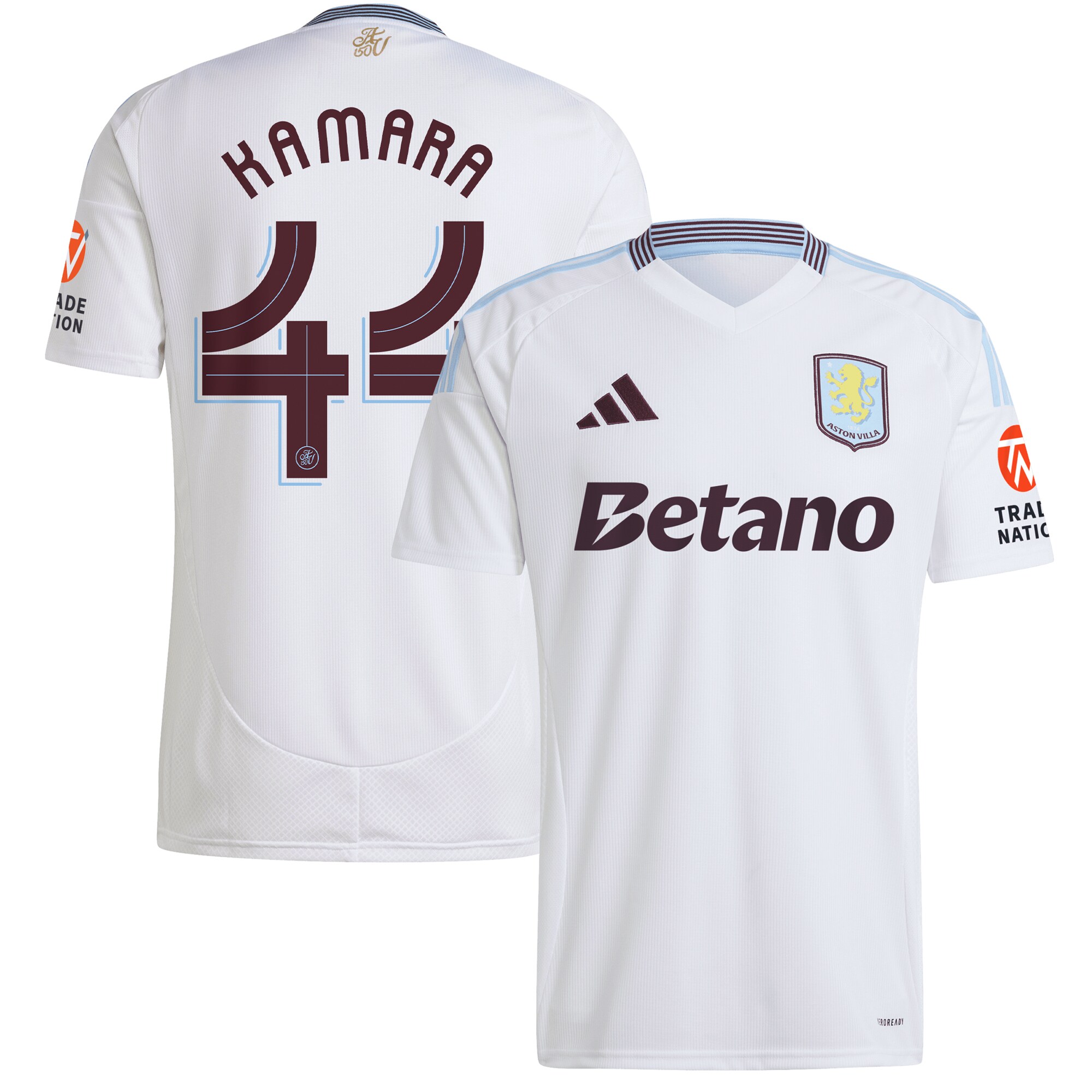 aston villa adidas away shirt 2024-25 with kamara 44 cup printing Collection | Official Aston Villa Kits for Fans
