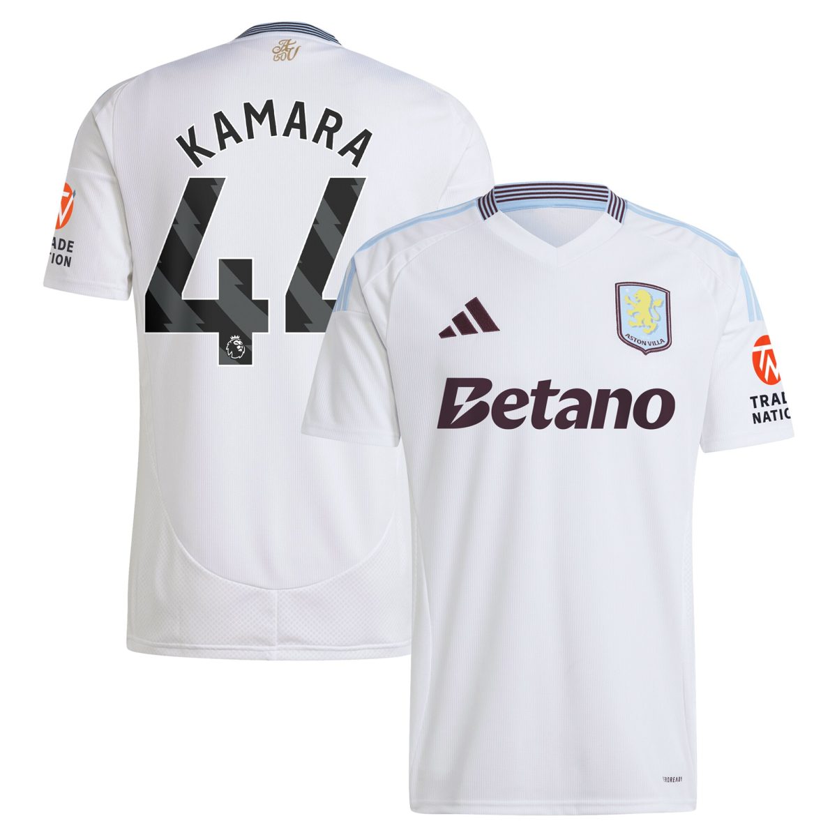 aston villa adidas away shirt 2024-25 with kamara 44 printing Collection | Official Aston Villa Kits for Fans
