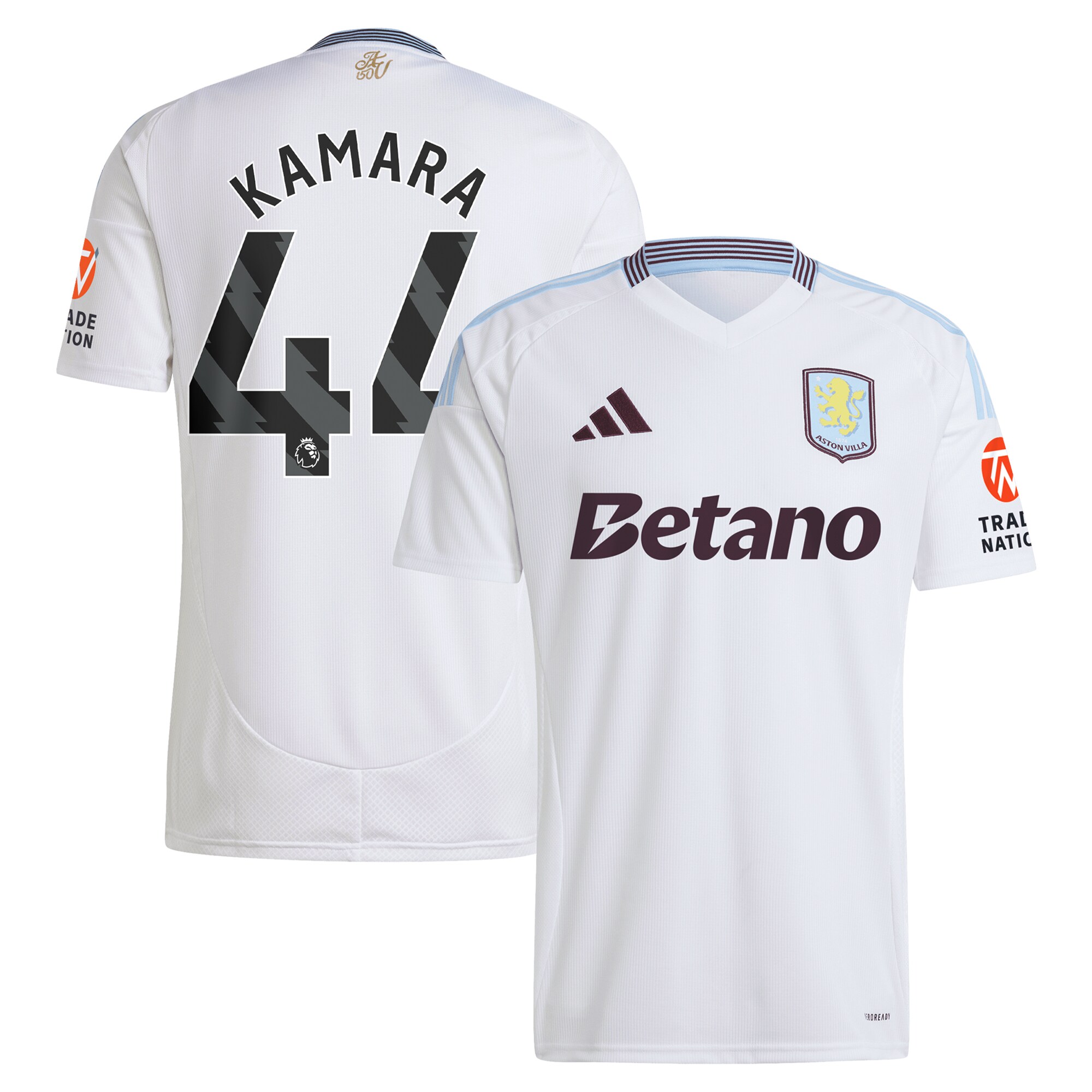 aston villa adidas away shirt 2024-25 with kamara 44 printing Collection | Official Aston Villa Kits for Fans