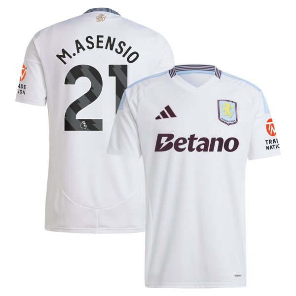 aston villa adidas away shirt 2024-25 with m.asensio 21 printing Collection | Official Aston Villa Kits for Fans
