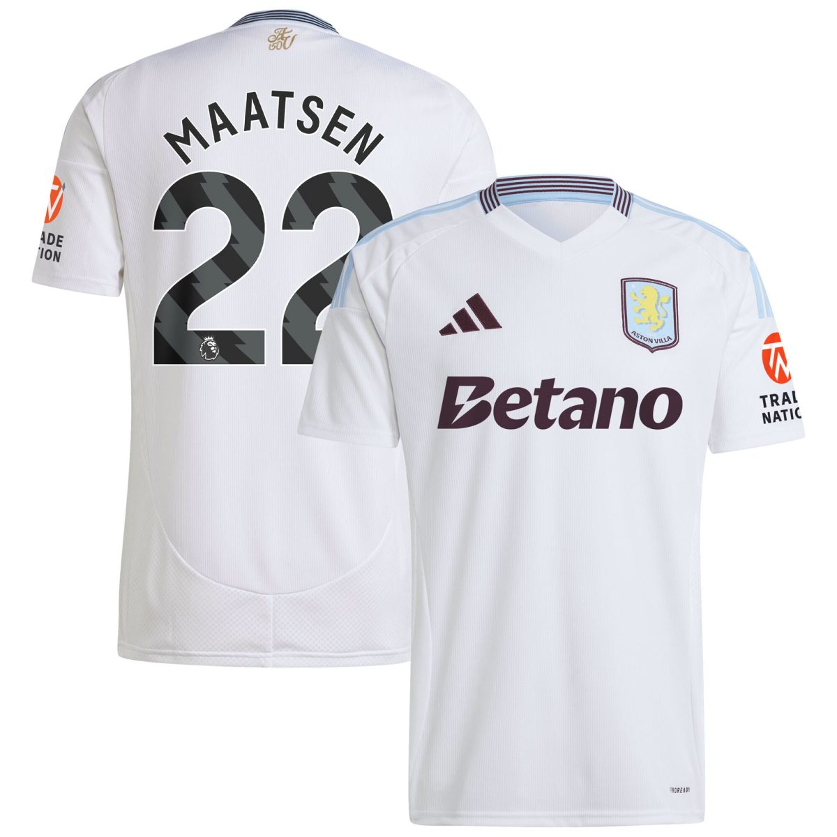 aston villa adidas away shirt 2024-25 with maatsen 22 printing Collection | Official Aston Villa Kits for Fans