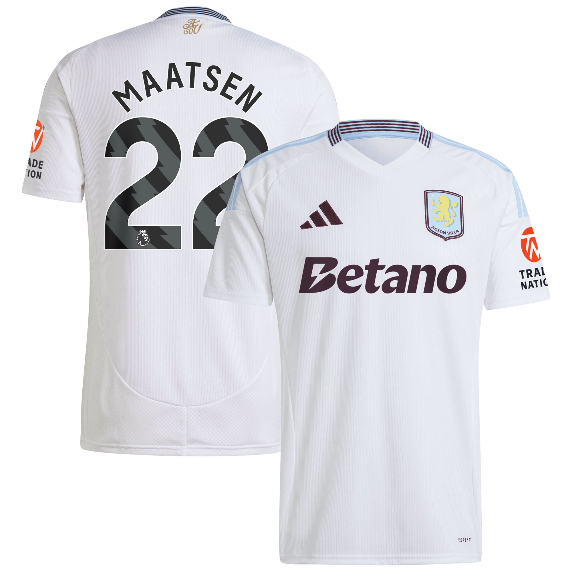 aston villa adidas away shirt 2024-25 with maatsen 22 printing Collection | Official Aston Villa Kits for Fans