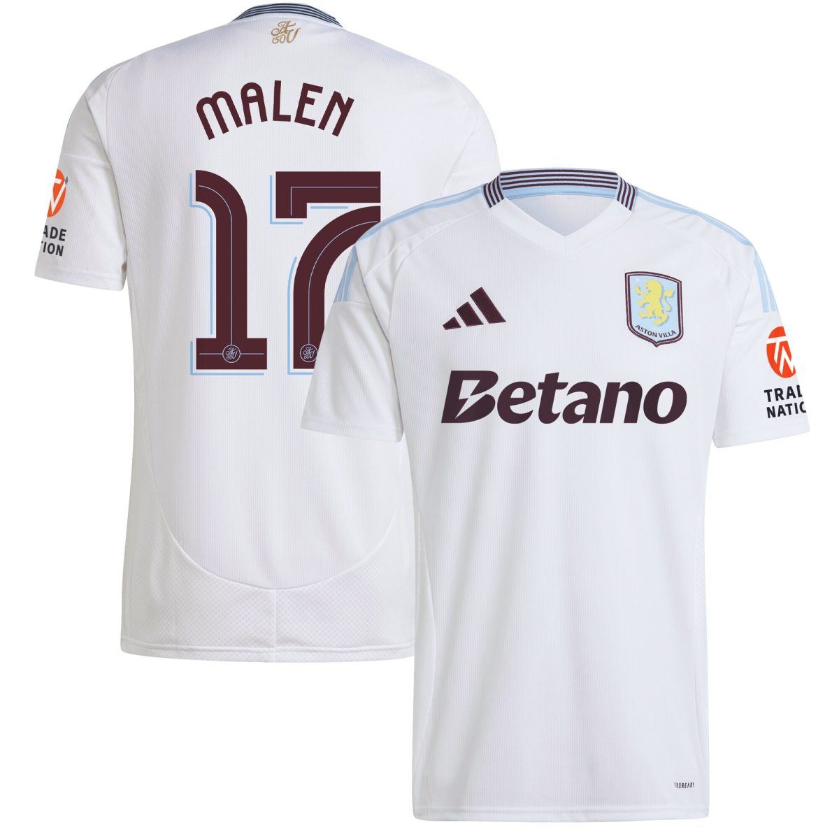 aston villa adidas away shirt 2024-25 with malen 17 cup printing Collection | Official Aston Villa Kits for Fans