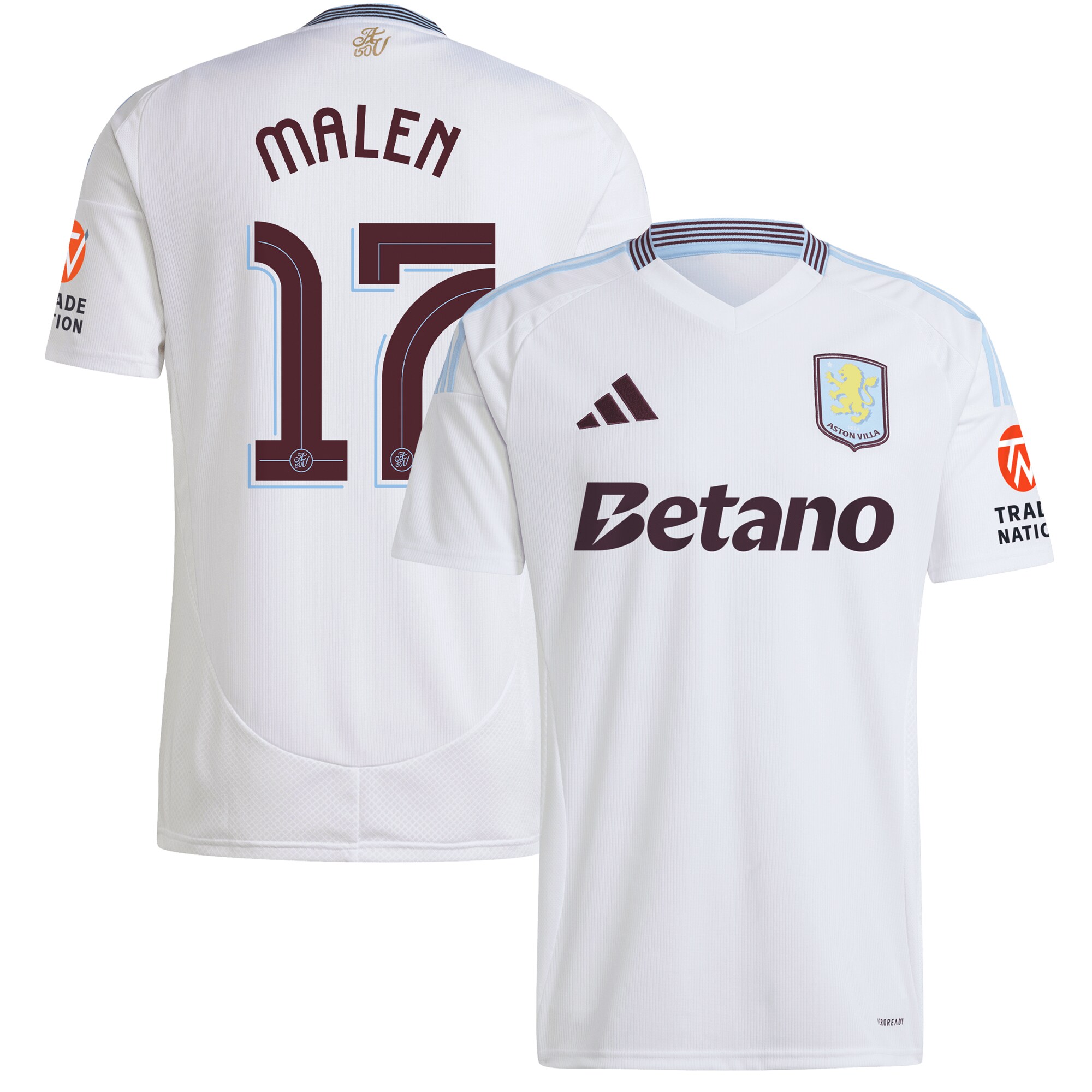 aston villa adidas away shirt 2024-25 with malen 17 cup printing Collection | Official Aston Villa Kits for Fans